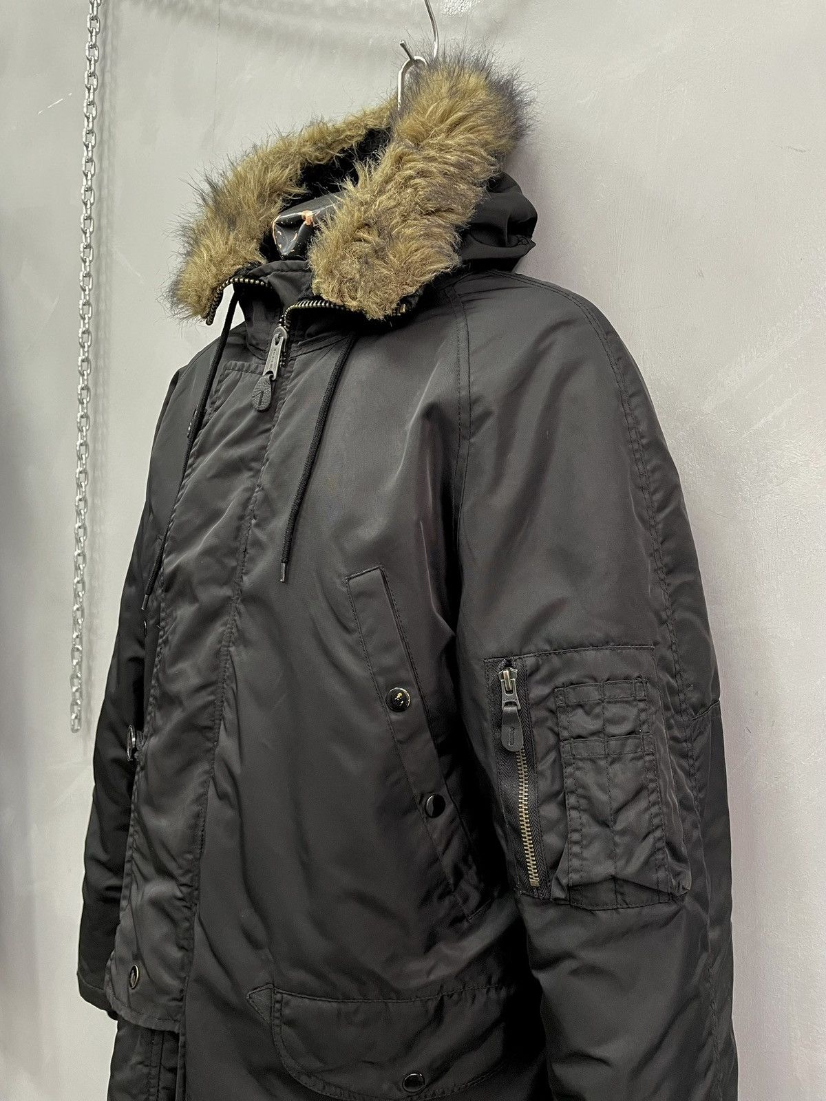 Alpha Industries If six was nine style Black Parka Fur Hood Military jacket Size US S / EU 44-46 / 1 - 3 Thumbnail