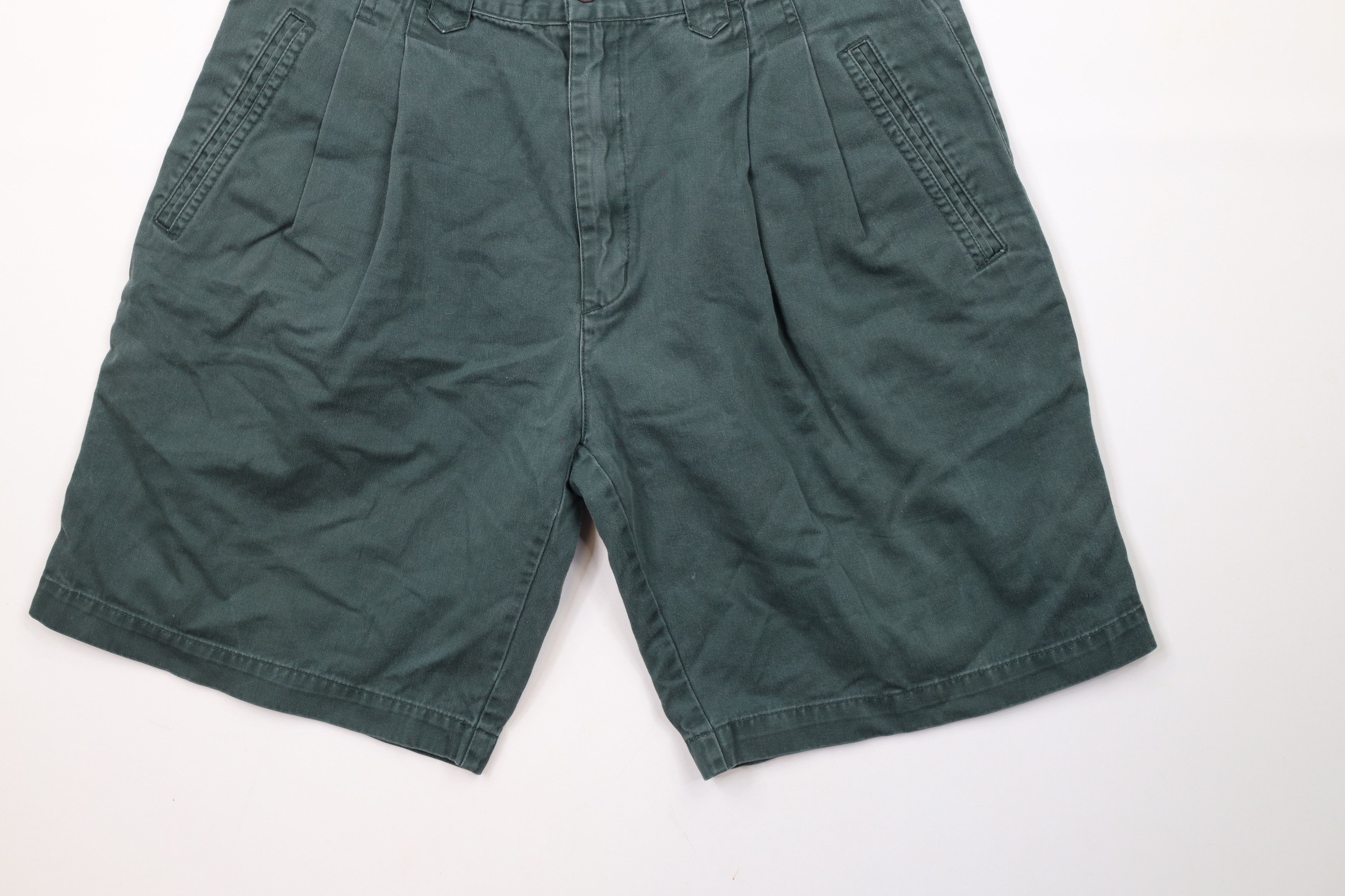 Vintage Vintage 90s Streetwear Above Knee Chino Shorts Green Cotton Size US 32 / EU 48 - 4 Thumbnail