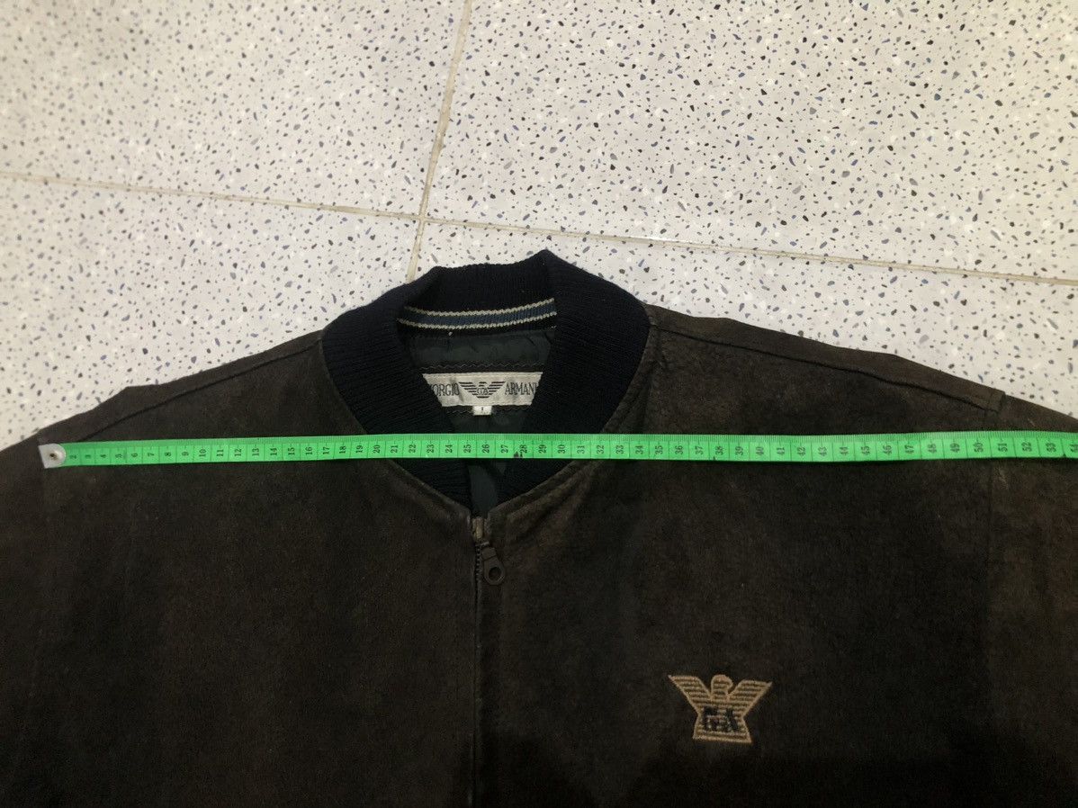 Armani × Giorgio Armani × Vintage Vintage Giorgio Armani Leather Bomber Jacket Size US L / EU 52-54 / 3 - 15 Thumbnail