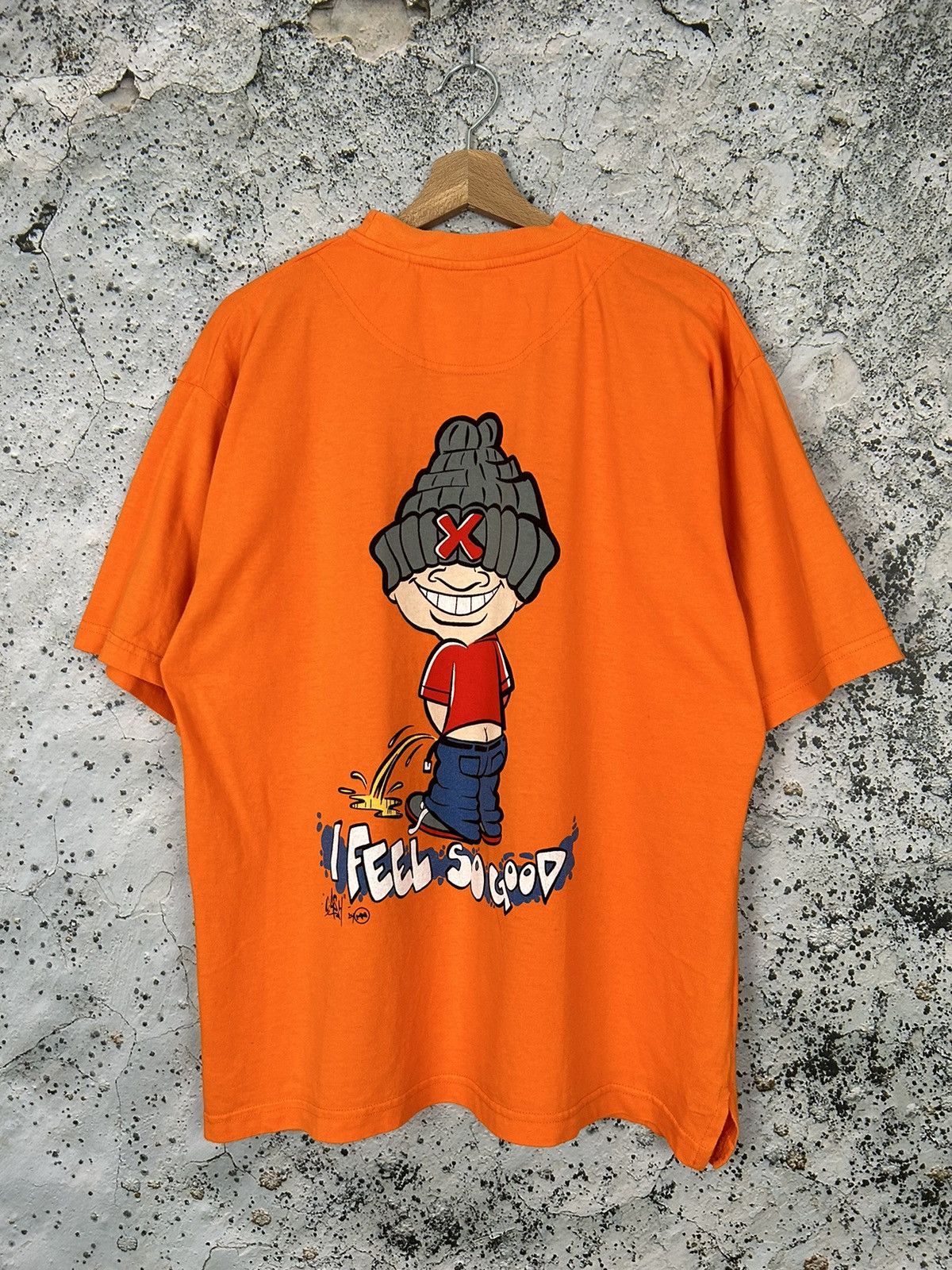 Vintage Vintage 90s Rap Tee Pee Streetwear Hype Humor Skate Size US M / EU 48-50 / 2 - 1 Thumbnail