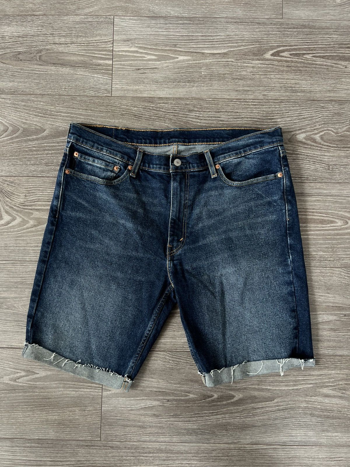 Levi's Levis Rare Blue Denim 511 Red R Tab Jeans Short Size US 38 / EU 54 - 3 Thumbnail