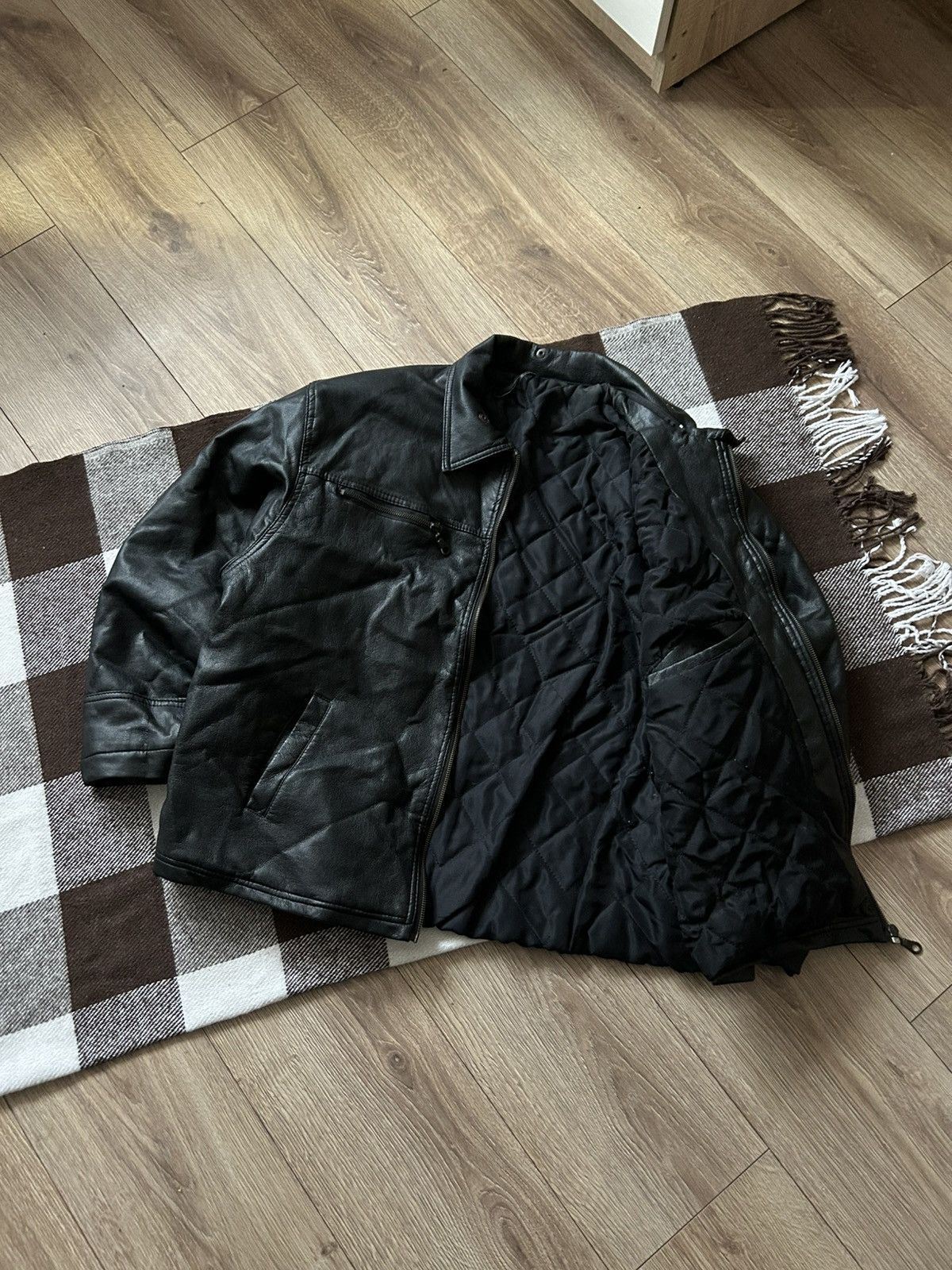 Genuine Leather × Vintage Vintage Genuine Leather jacket mens bomber factur leather Size US M / EU 48-50 / 2 - 2 Thumbnail