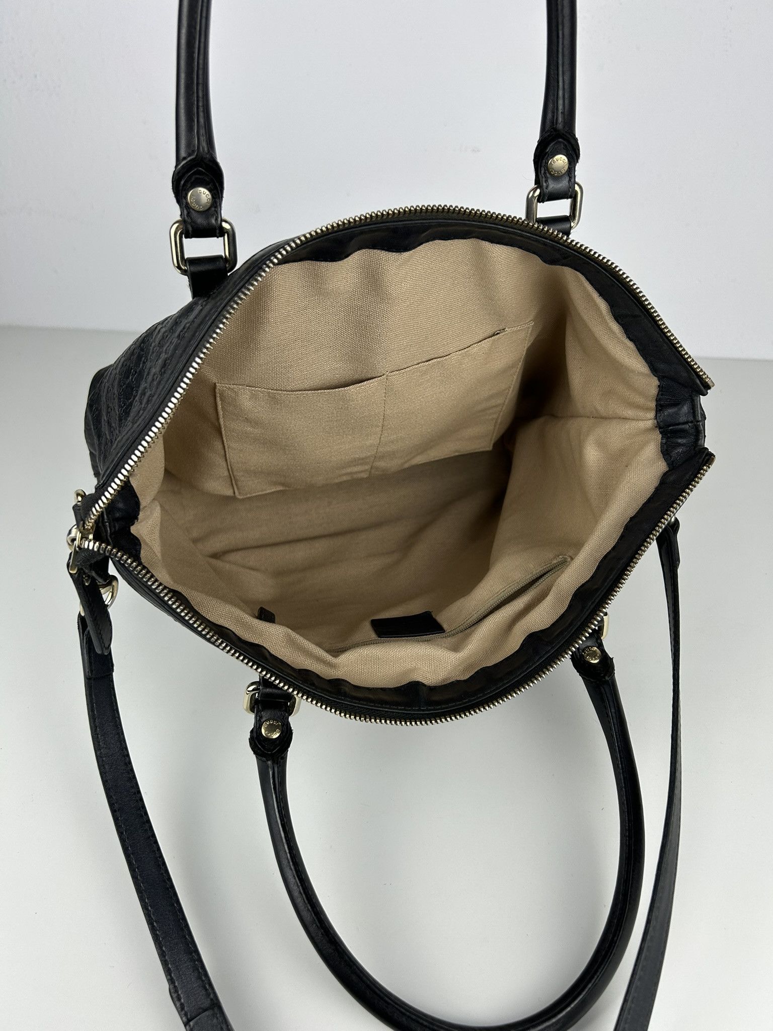 Gucci Gucci microguccissima black leather top zip handbag Size ONE SIZE - 17 Thumbnail