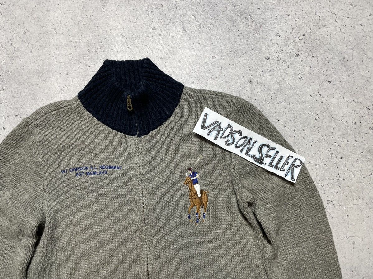 Polo Ralph Lauren Vintage 90s Crewneck Zip Sweater Polo Ralph Lauren Big Pony Size US S / EU 44-46 / 1 - 6 Thumbnail