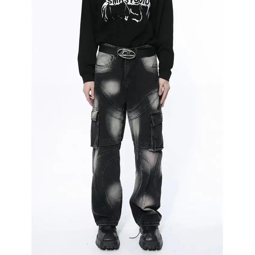 Designer × Japanese Brand Tie-Dye Design Street Hip Hop Jeans Size US 34 / EU 50 - 1 Thumbnail