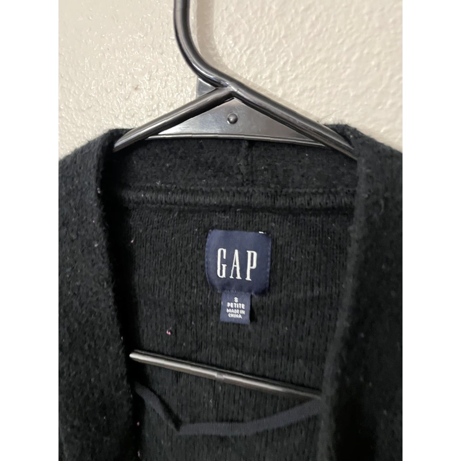 Gap VINTAGE Gap Women’s Cardigan Sweater Open Front Casual Short Sleeve Petite Black Knit 90s City Style Size S / US 4 / IT 40 - 2 Thumbnail