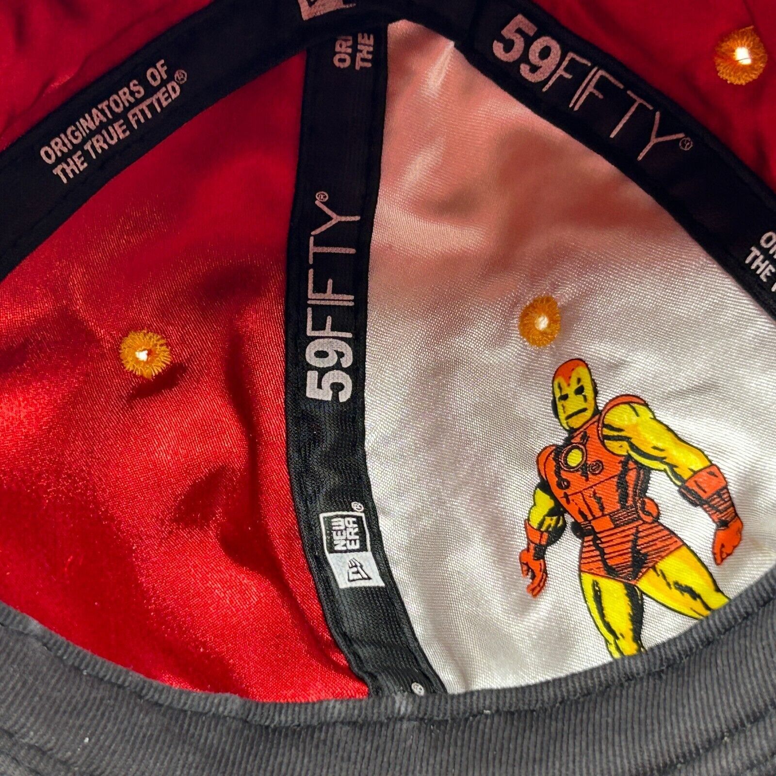 New Era Invincible Iron Man Hat Cap Fitted 7 5/8 Red New Era 59Fifty Size ONE SIZE - 9 Thumbnail