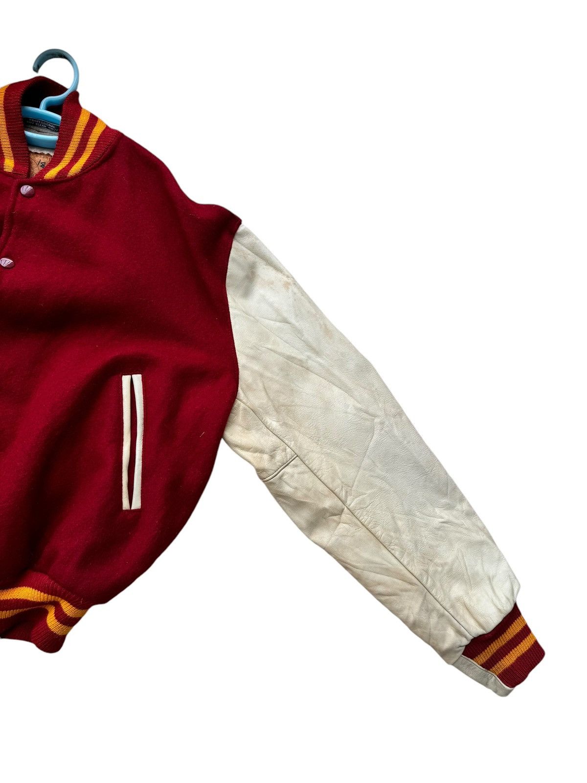 Golden Bear ⚡️⚡️Vintage Golden Bear Varsity Leather Sleeve Jacket Size US XL / EU 56 / 4 - 10 Thumbnail