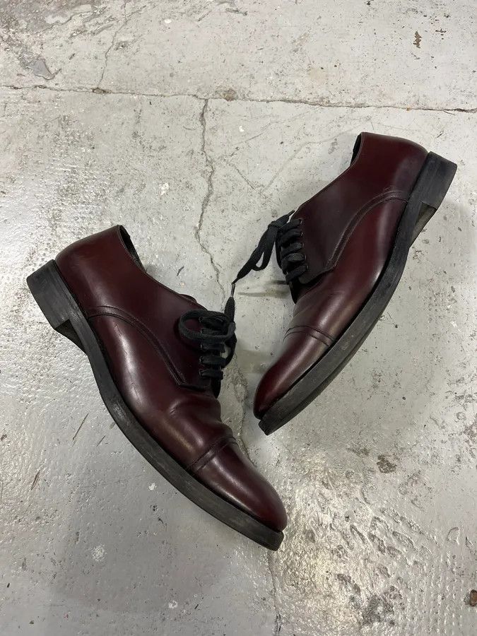 Prada 2000s Prada Burgundy Leather Loafers Size US 11 / EU 44 - 2 Thumbnail