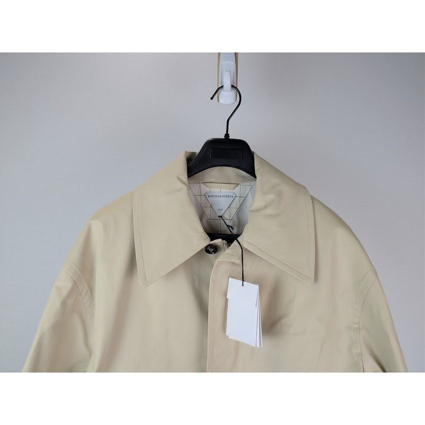 Bottega Veneta o1rshd1 Blouson Coated Cotton Stretch Jacket in Ecru Size US L / EU 52-54 / 3 - 3 Thumbnail