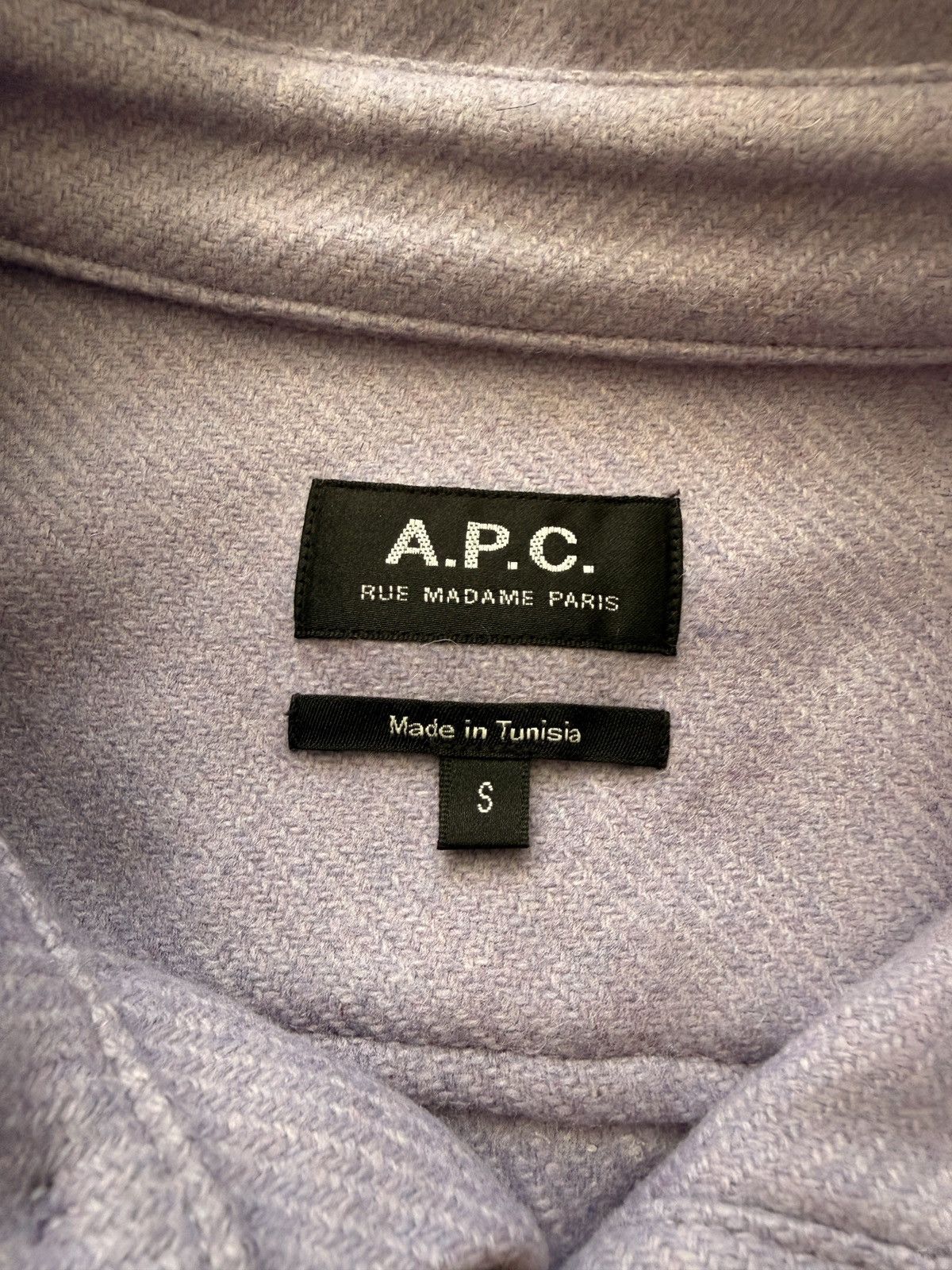 A.P.C. A.P.C. Basile Wool Yarn Dyed Oversized Shirt Jacket Violet Size US S / EU 44-46 / 1 - 4 Thumbnail