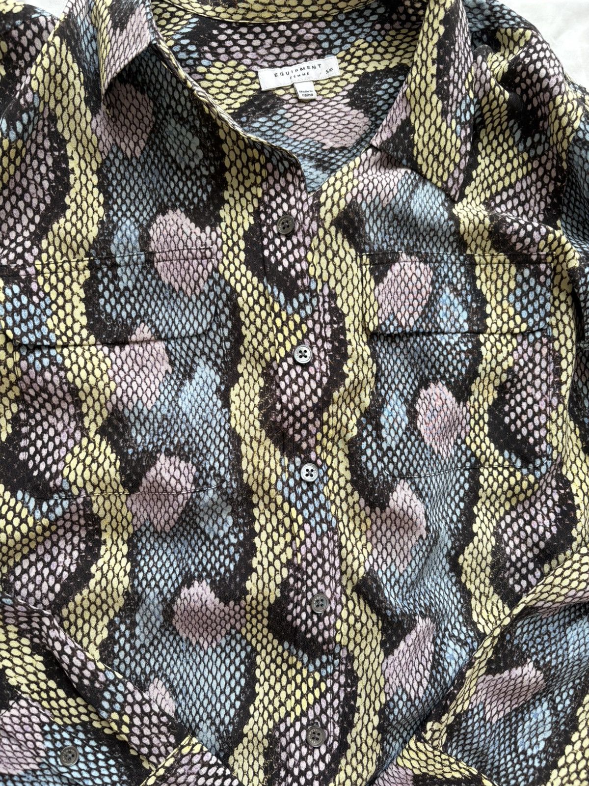 Equipment Equipment Snake Print Silk Blouse Size S Size S / US 4 / IT 40 - 3 Thumbnail