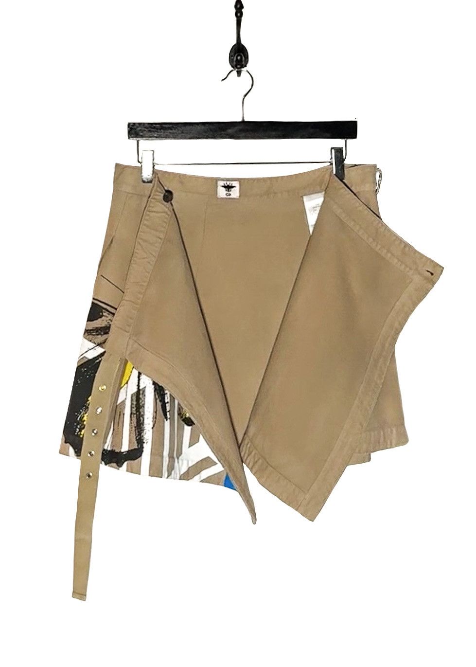Dior Dior SS22 Beige Butterfly Print Pleated Cargo Wrap Skirt Size 30" / US 8 / IT 44 - 6 Thumbnail
