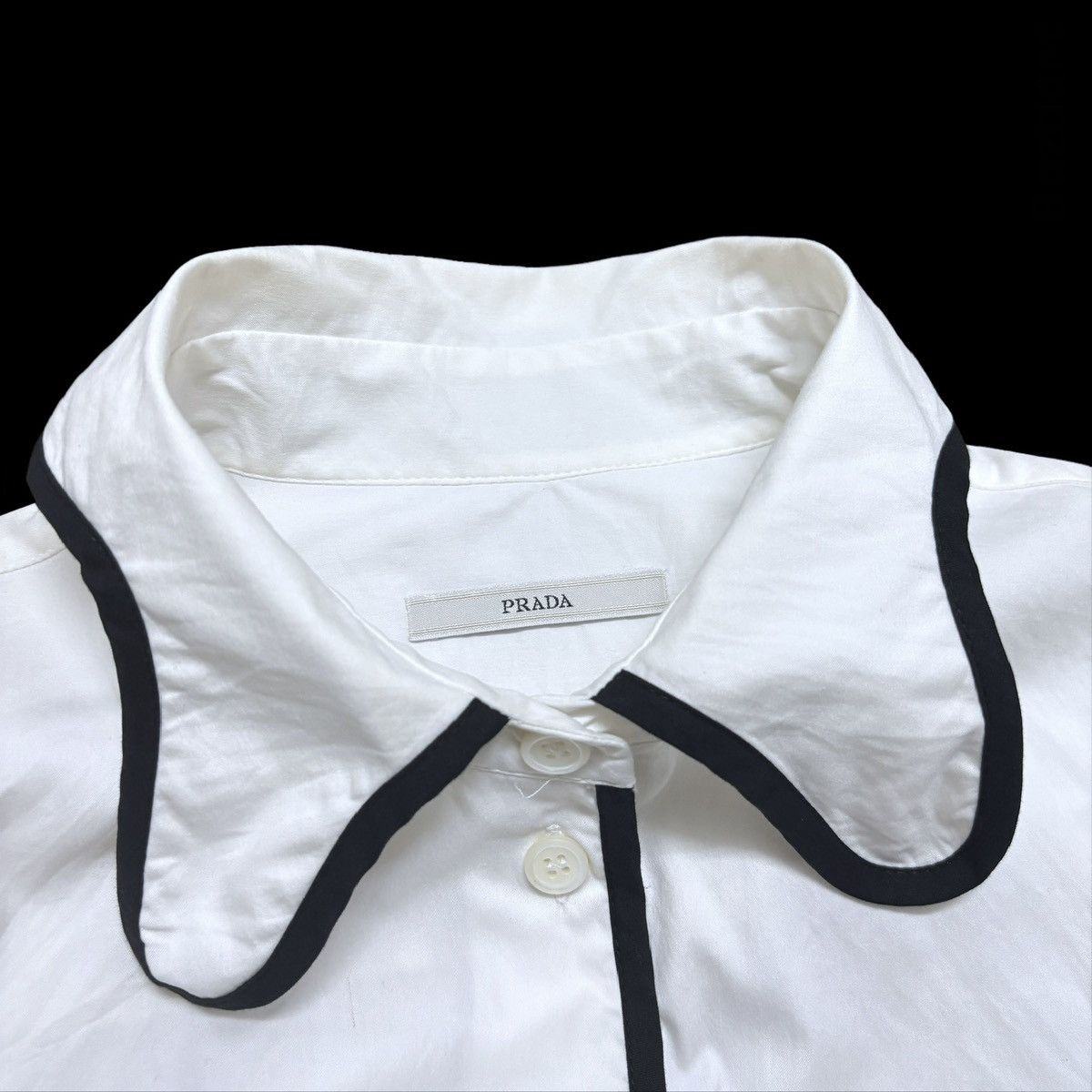 Prada Prada S/S 2008 Fairy Collar Elastic Shirt Size M / US 6-8 / IT 42-44 - 3 Thumbnail