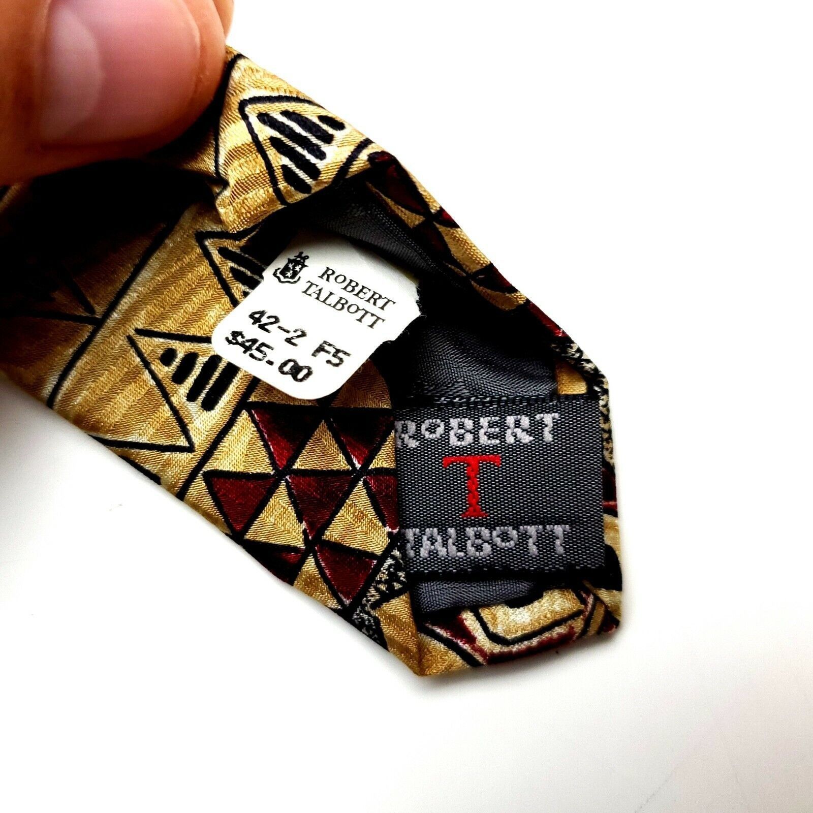 Robert Talbott Robert Talbott Studio Nordstrom Silk Tie Print Yellow Size ONE SIZE - 4 Thumbnail