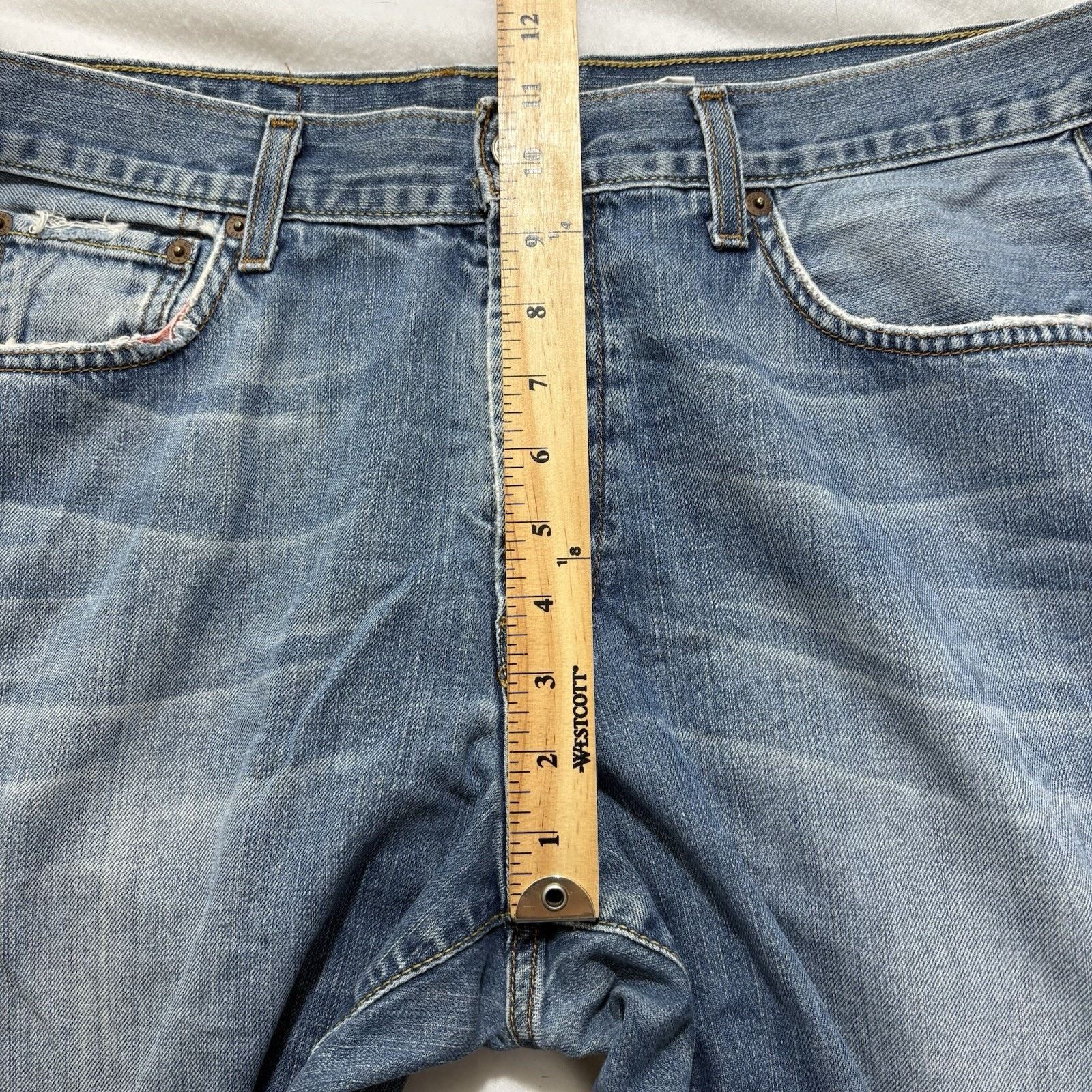 Lucky Brand Vintage Lucky Brand Gene Montesano 33x26 Boot Cut Blue Jeans Size US 33 - 17 Thumbnail