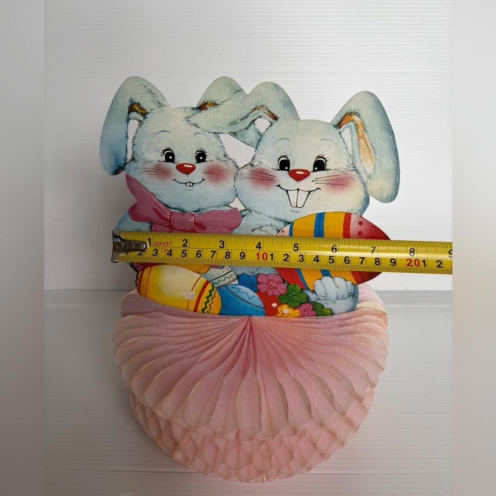 Designer 2 Vintage Easter Bunny Honeycomb Tissue Paper Decorations Size ONE SIZE - 5 Thumbnail
