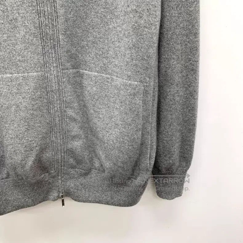 Loro Piana Loro Piana Grey Cashmere Hooded Zip-up Long Sleeve Sweatsh Size L / US 10 / IT 46 - 4 Thumbnail