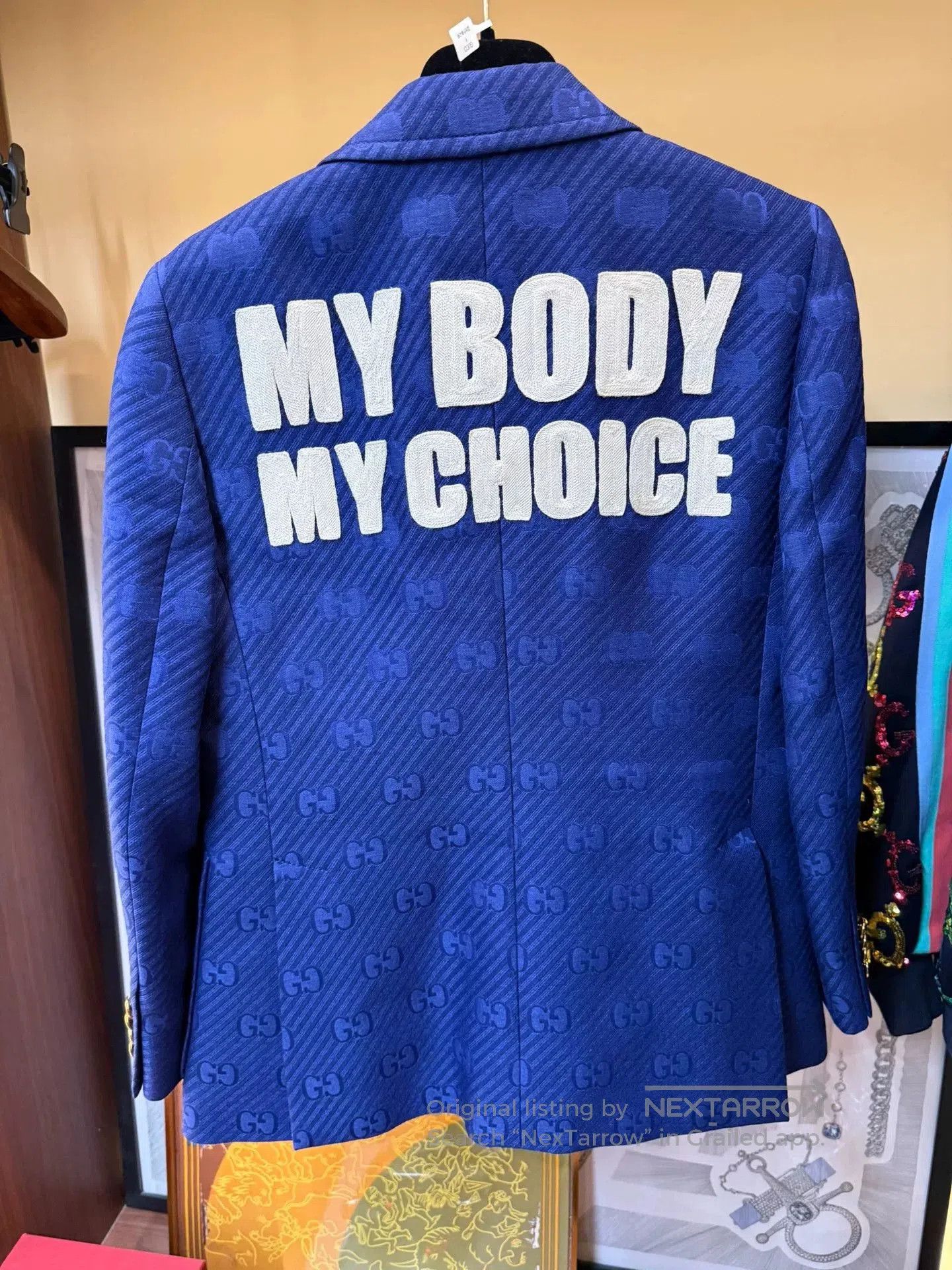 Gucci GUCCI Blue Jacquard Blazer Jacket 42. Size US XS / EU 42 / 0 - 6 Thumbnail