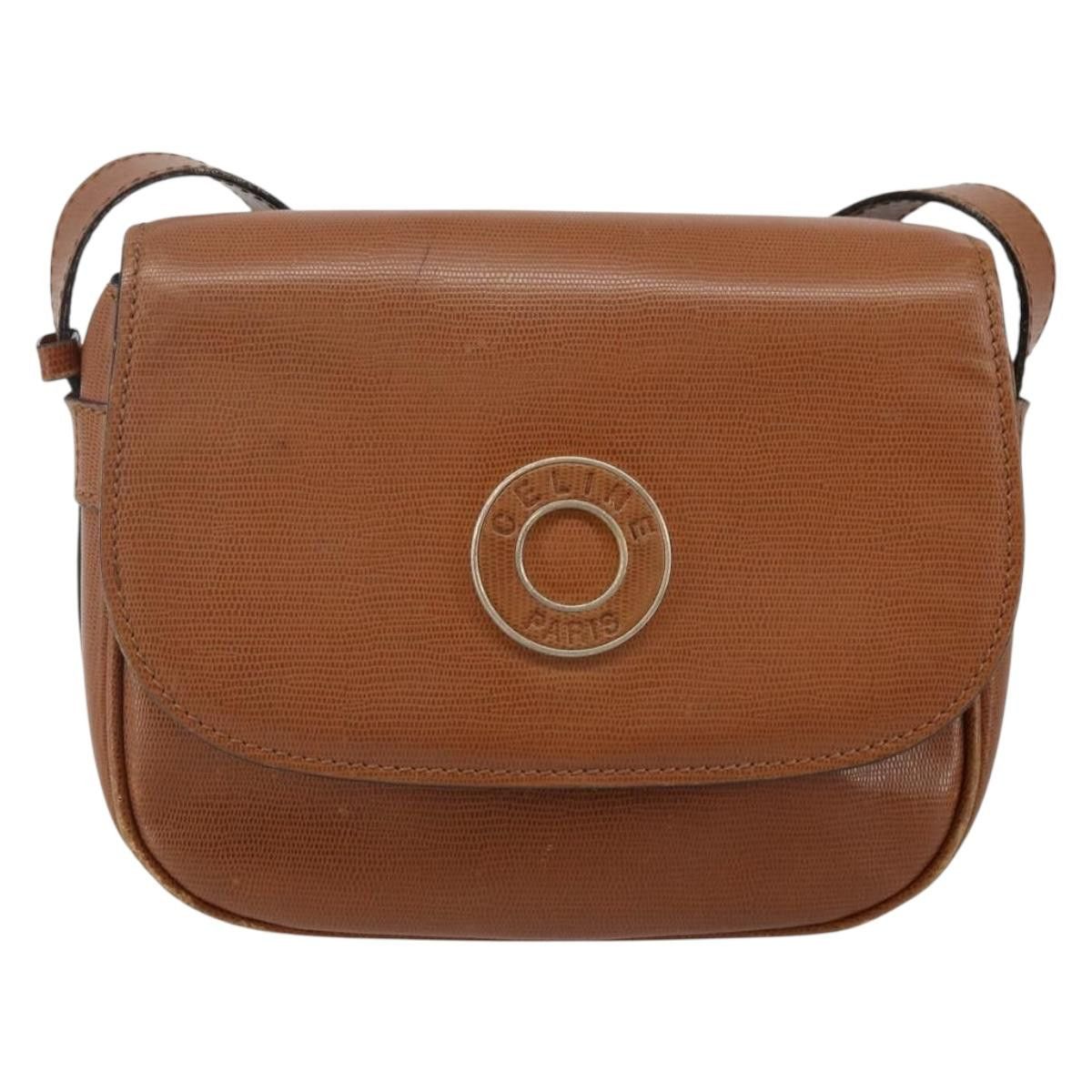 Celine CELINE Shoulder Bag Leather Brown Gold Size ONE SIZE - 2 Thumbnail