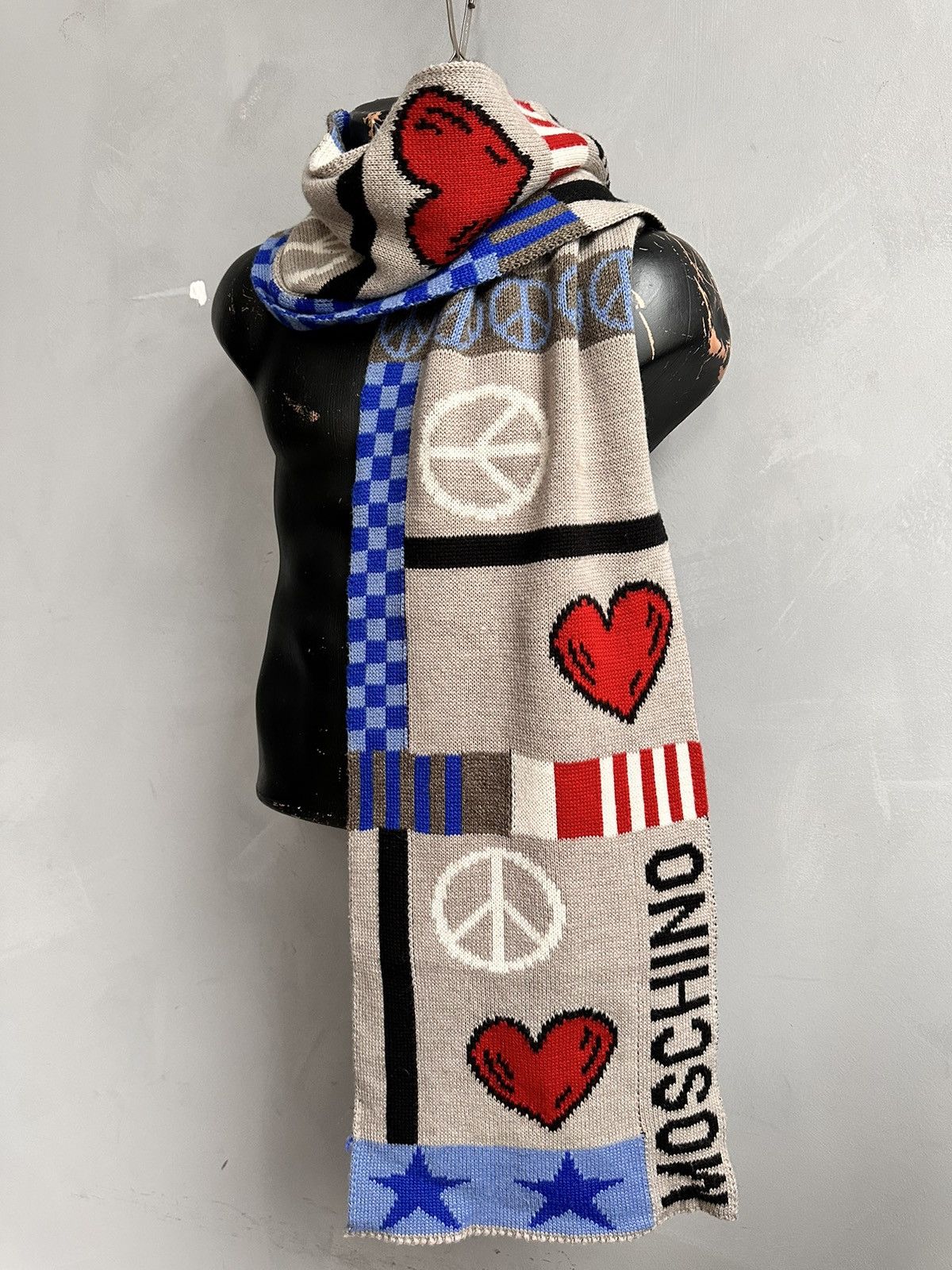 Moschino Wow😻 Vintage Scarf Moschino Wool Rare Japan IfSixWasNine Size ONE SIZE - 5 Thumbnail