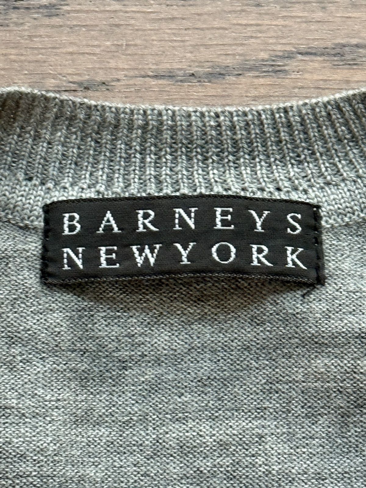 Barneys New York Barneys New York Japan Version Wool Fine Knit Mens Grey Vest Size US S / EU 44-46 / 1 - 2 Thumbnail