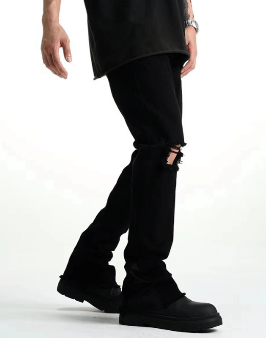 Japanese Brand × Jean Retro high street slim fit trendy ripped jeans Size US 32 / EU 48 - 3 Thumbnail