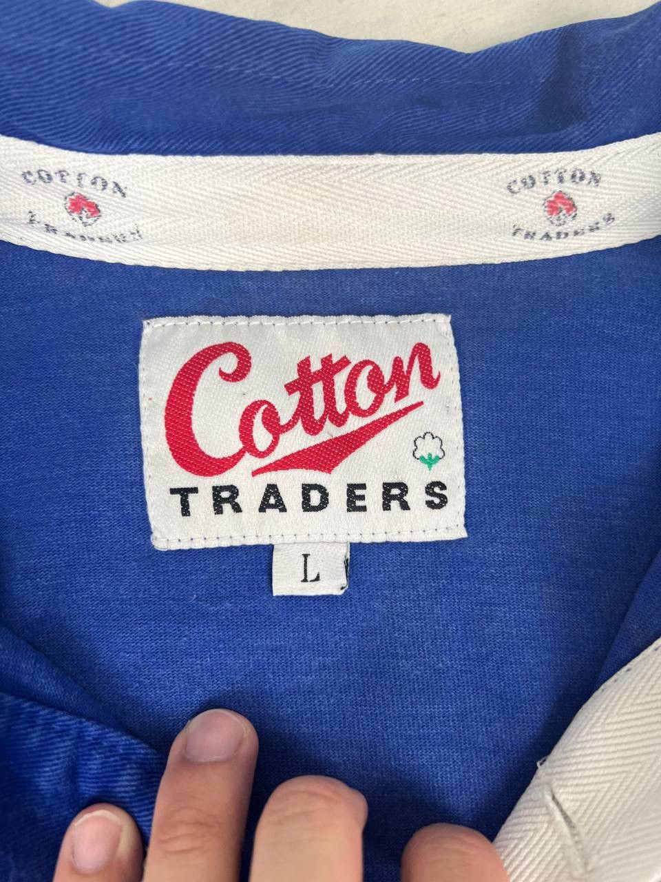 Cotton Traders Vintage Cotton Traders France Rugby Long Sleeve Polo Shirt Size US L / EU 52-54 / 3 - 7 Thumbnail