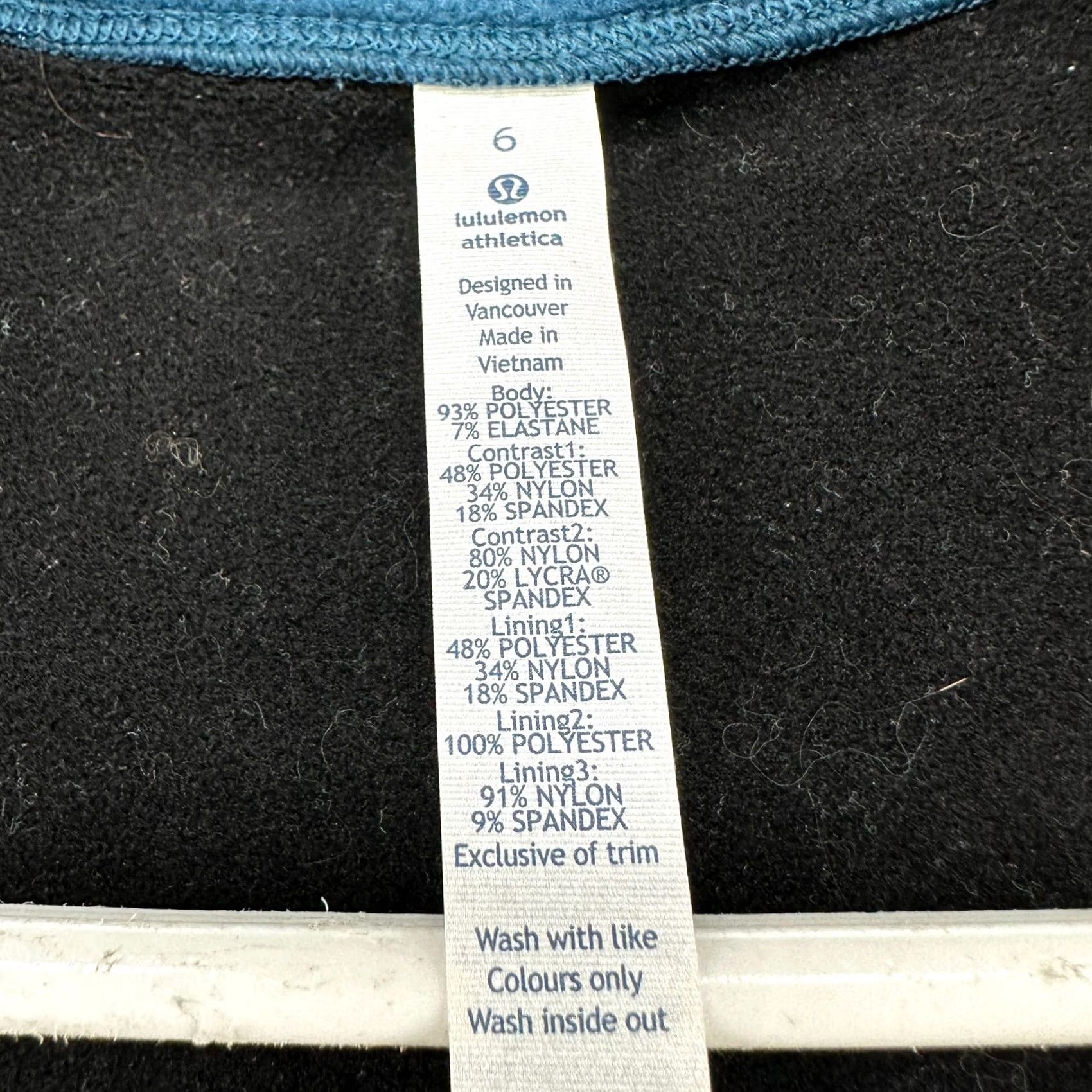 Lululemon Lululemon Vest Womens 6 Blue Reflective Full Zip Bomber Jacket Sleeveless Pattern: Solid, Lined, Pockets, Reflective Ladies 6 Blue Size M / US 6-8 / IT 42-44 - 6 Thumbnail