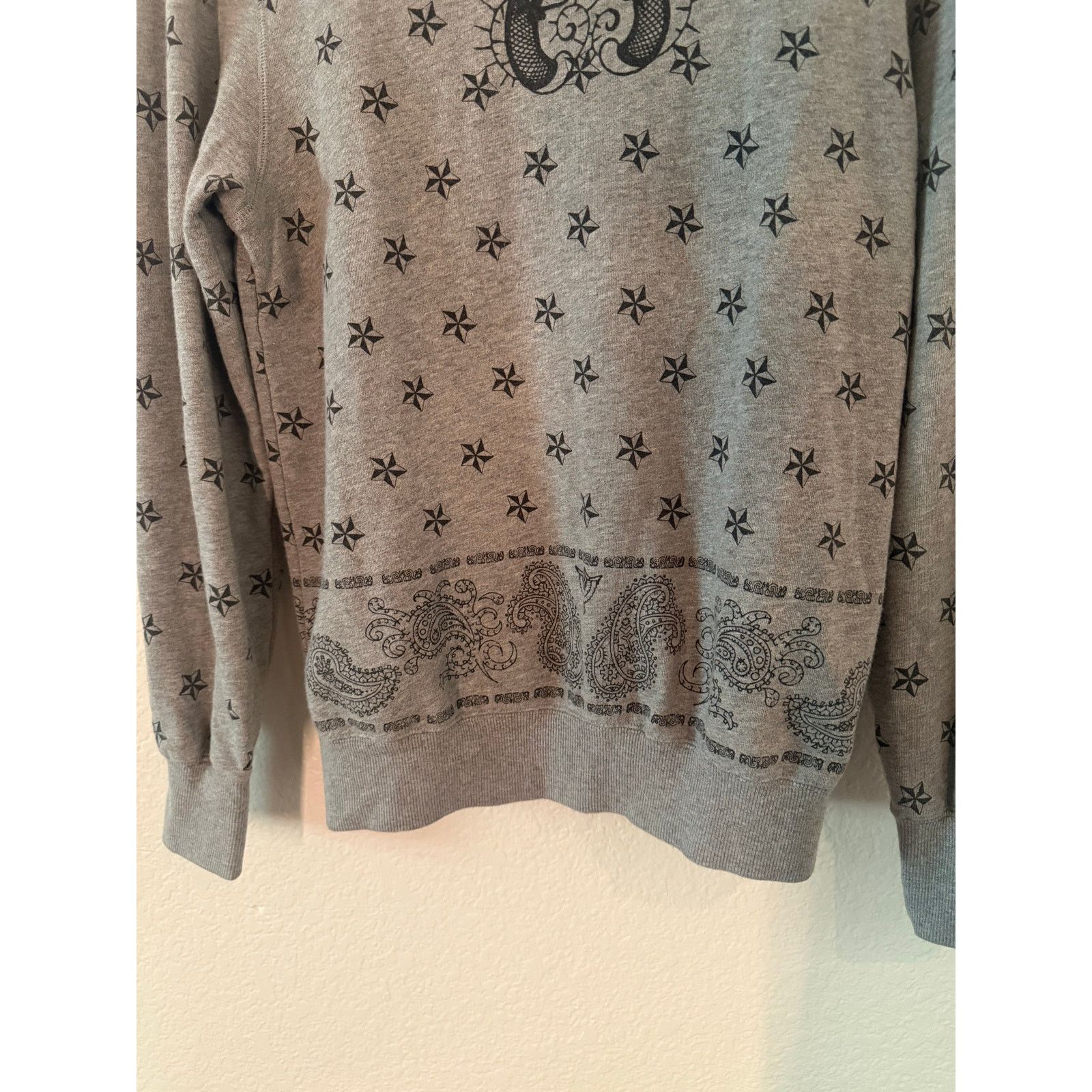 Japanese Brand 291295 District Zip Hoodie Bandana Print Gray Size US M / EU 48-50 / 2 - 6 Thumbnail