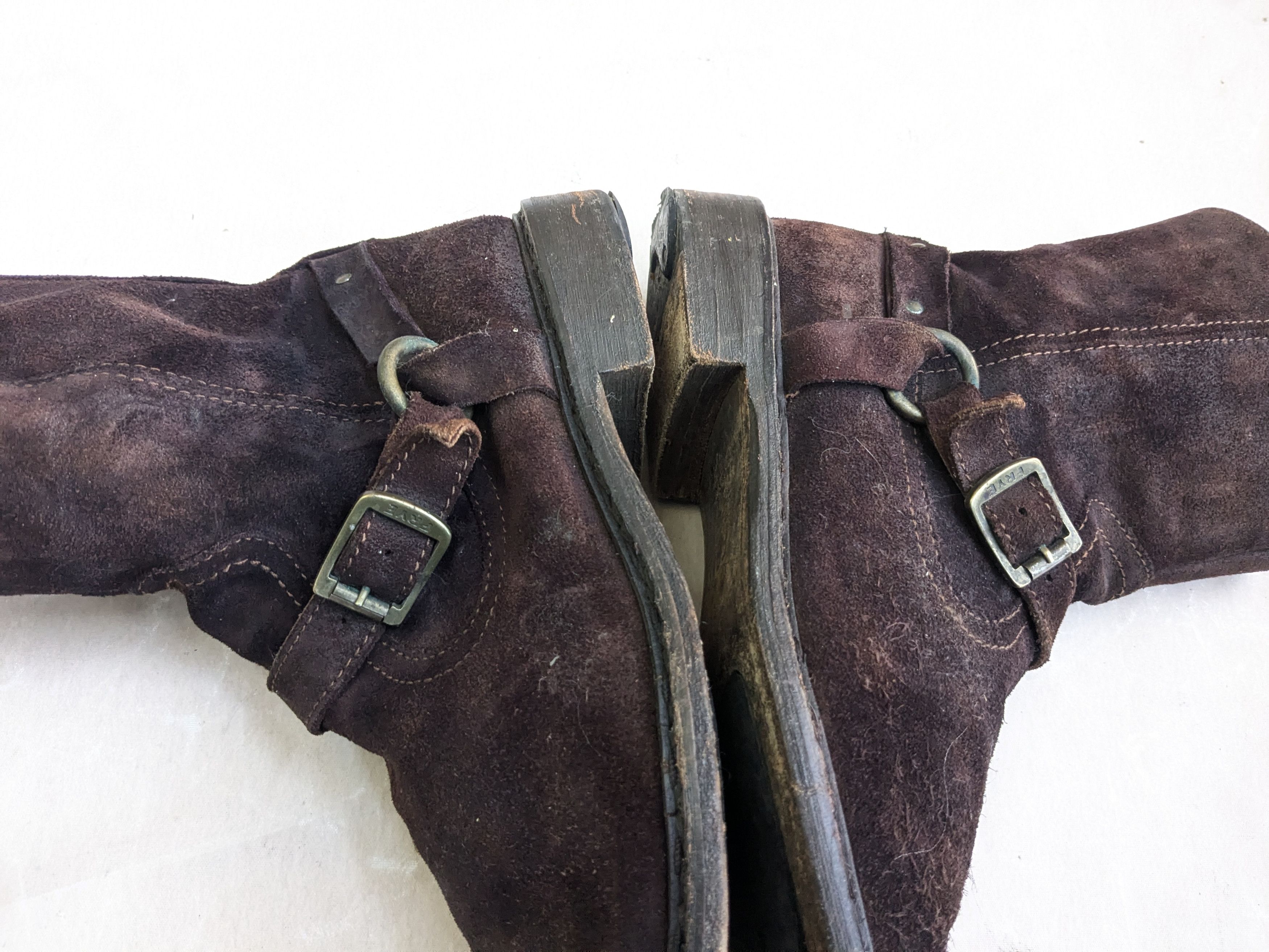Frye Frye Engineer Boots Brown Leather 9 D Motorcycle Biker Size US 9 / EU 42 - 7 Thumbnail