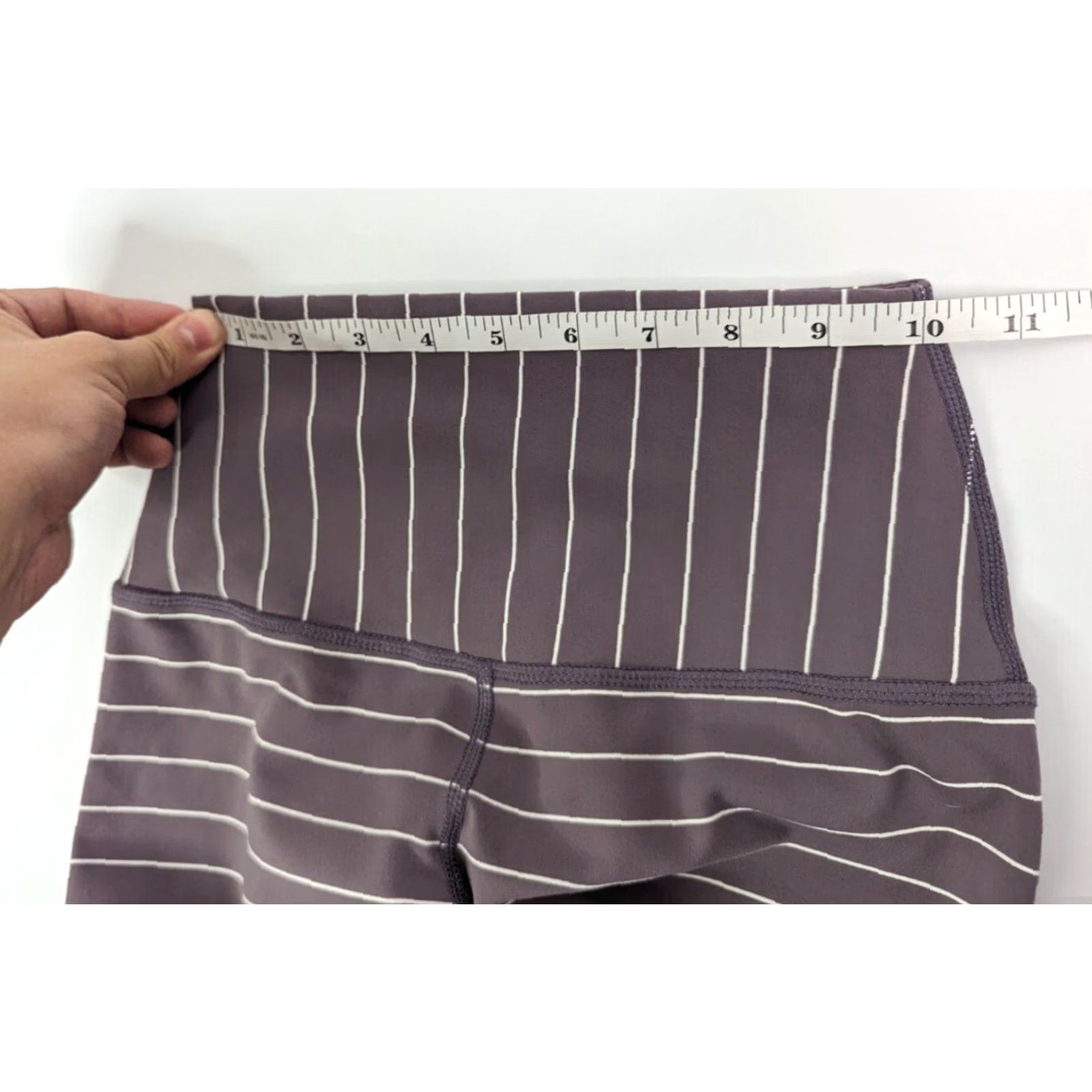 Vintage Glyder Leggings Womens Vital 7/8 Purple White Stripe Size XS Activewear Clothing Womens Compression Leg Pant Size 26" / US 2 / IT 38 - 7 Thumbnail