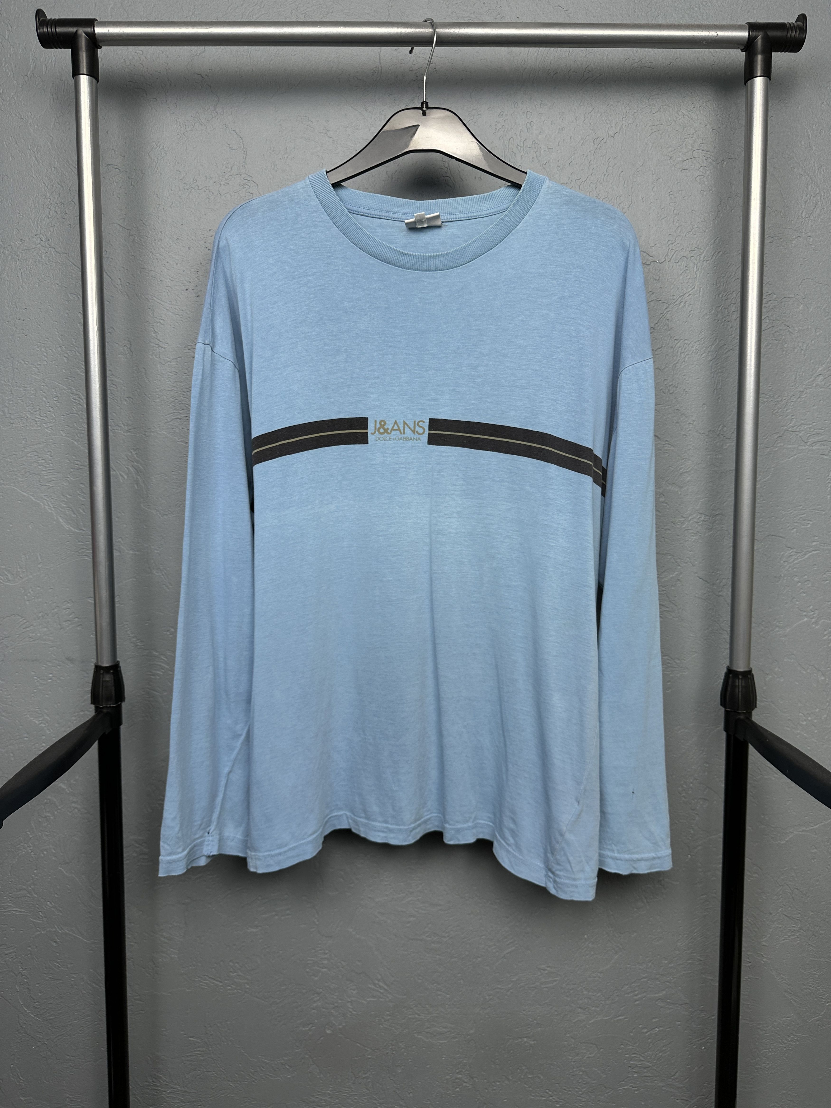 Dolce & Gabbana Dolce & Gabbana Vintage Mens Distressed Long Sleeve T-Shirt Size US L / EU 52-54 / 3 - 1 Thumbnail