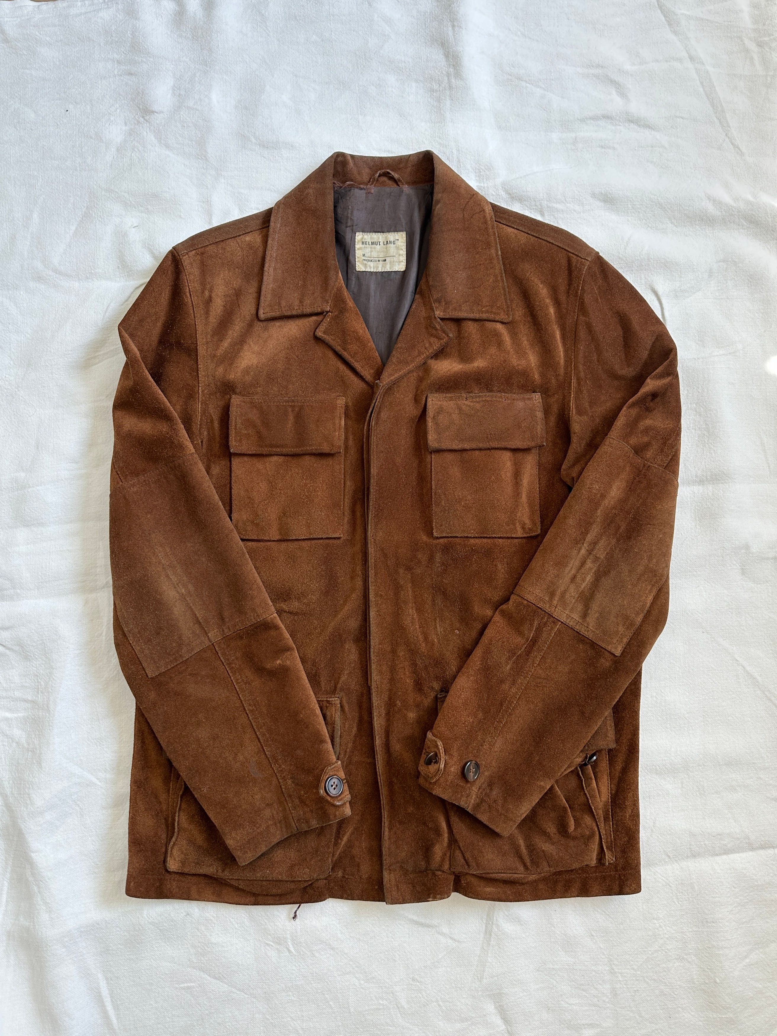 Pre-owned Helmut Lang X Vintage 1998 Brown Suede M65 Jacket