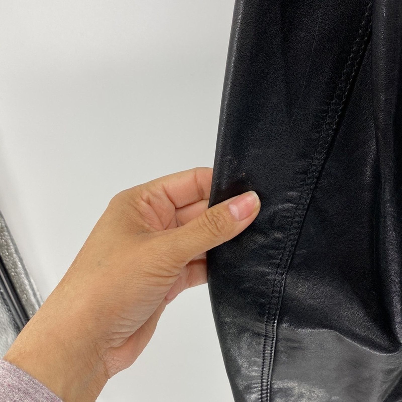 Vintage Vintage AB Flip Holm black leather double breasted jacket Size M / US 6-8 / IT 42-44 - 10 Thumbnail
