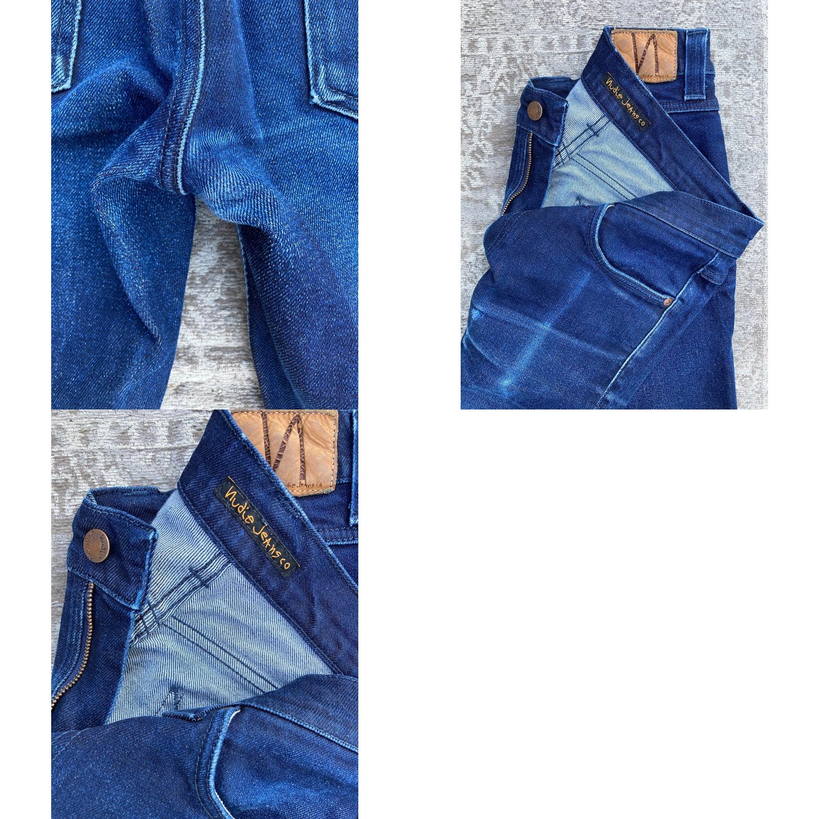 Nudie Jeans Nudie Jeans Lean Dean Jeans Blue 32x32 Zip Regular 5-Pocket Denim Hipster City Distressed Raw Organic Cotton Blend Men’s Size US 32 / EU 48 - 9 Thumbnail