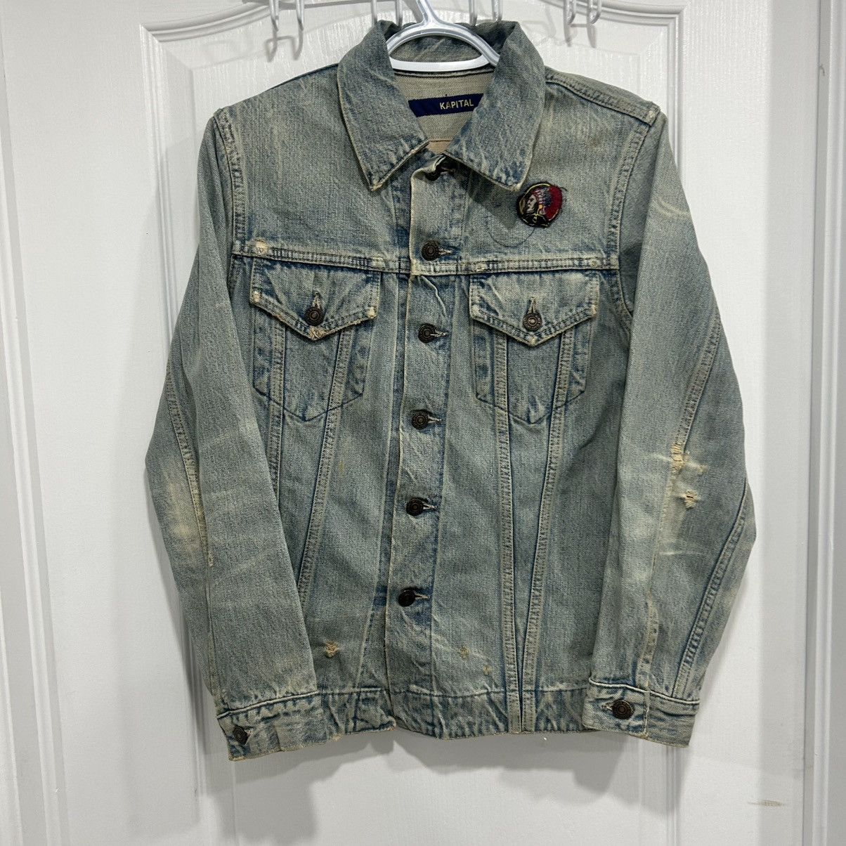 Kapital Vintage Kapital Rhinestone Sunset Pueblo Denim Jean Jacket Size US S / EU 44-46 / 1 - 16 Thumbnail
