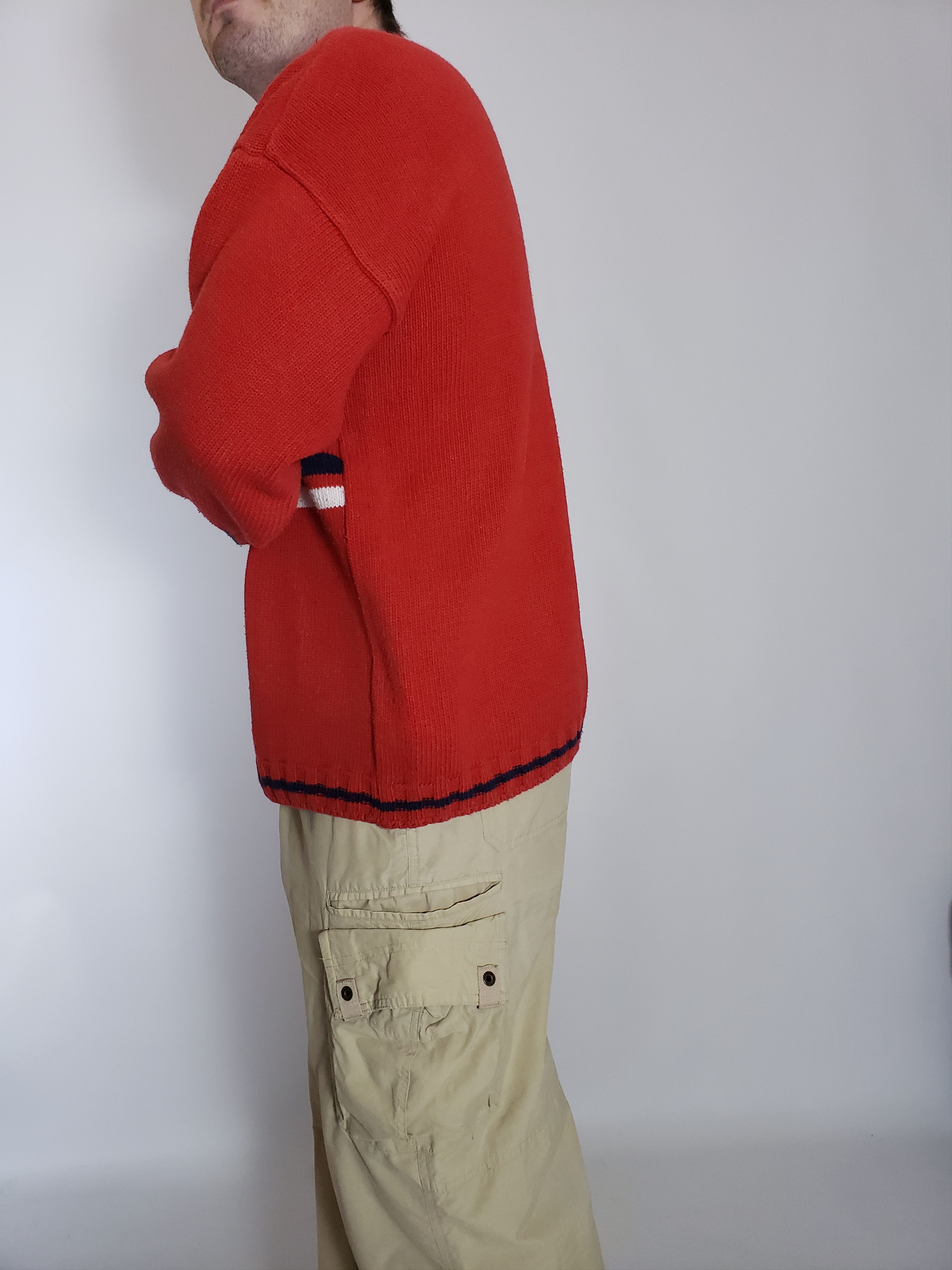 Fila × Vintage FILA Vintage knitted sweater Front Big Logo | Small |Red Size US S / EU 44-46 / 1 - 5 Thumbnail