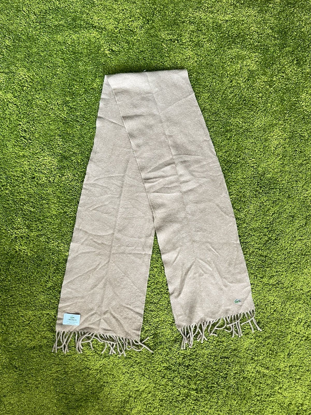 Designer × Lacoste 🐊 Lacoste 100% camel hair scarf Size ONE SIZE - 1 Thumbnail