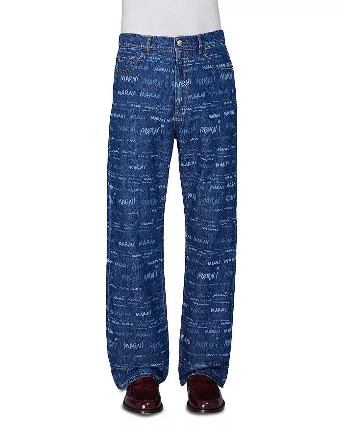 image of Marni O1W1Db10524 Logo Jeans In Blue, Men's (Size 30)