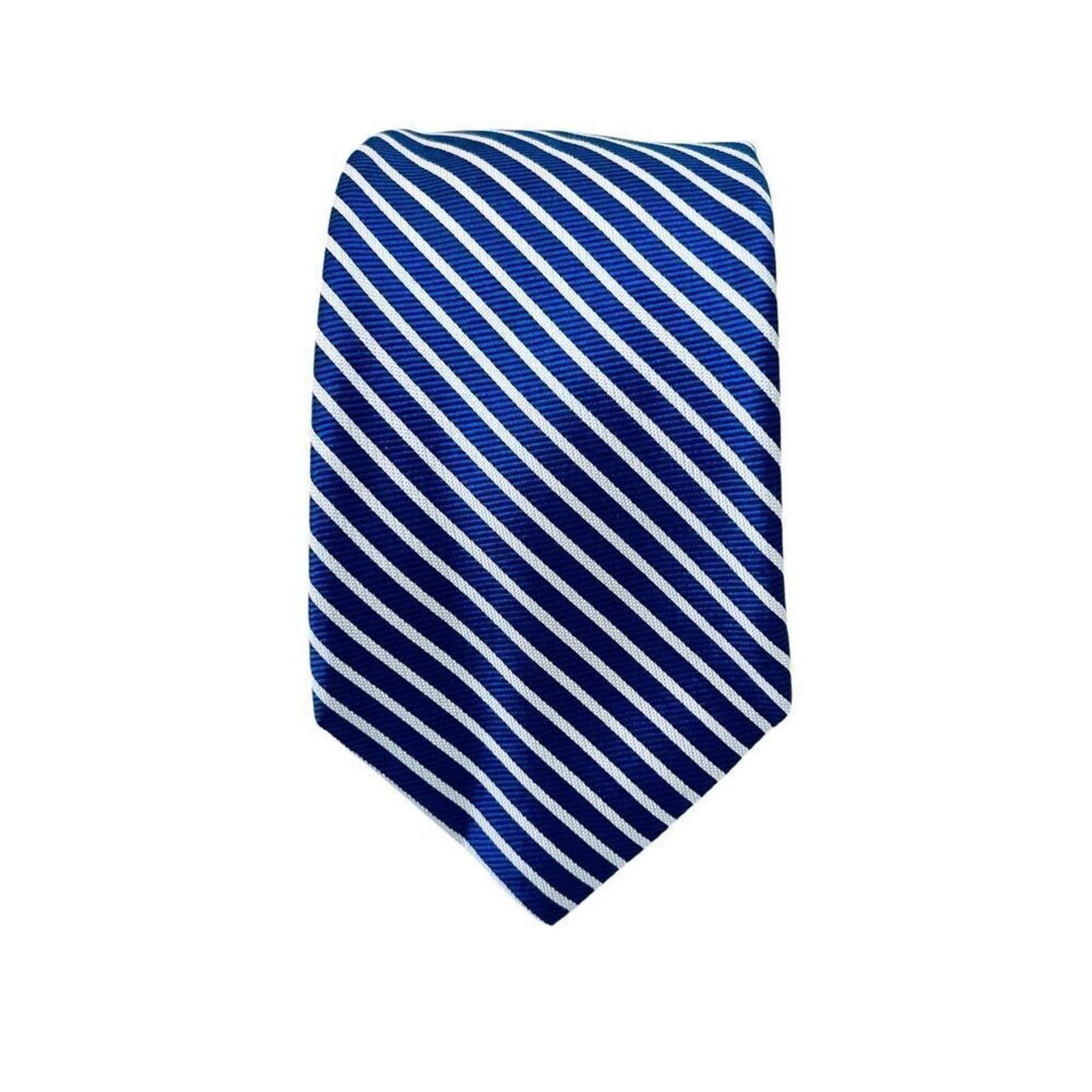 Other Vintage Westbury London Silk Blue Stripe 60" Necktie Tie Size ONE SIZE - 4 Thumbnail