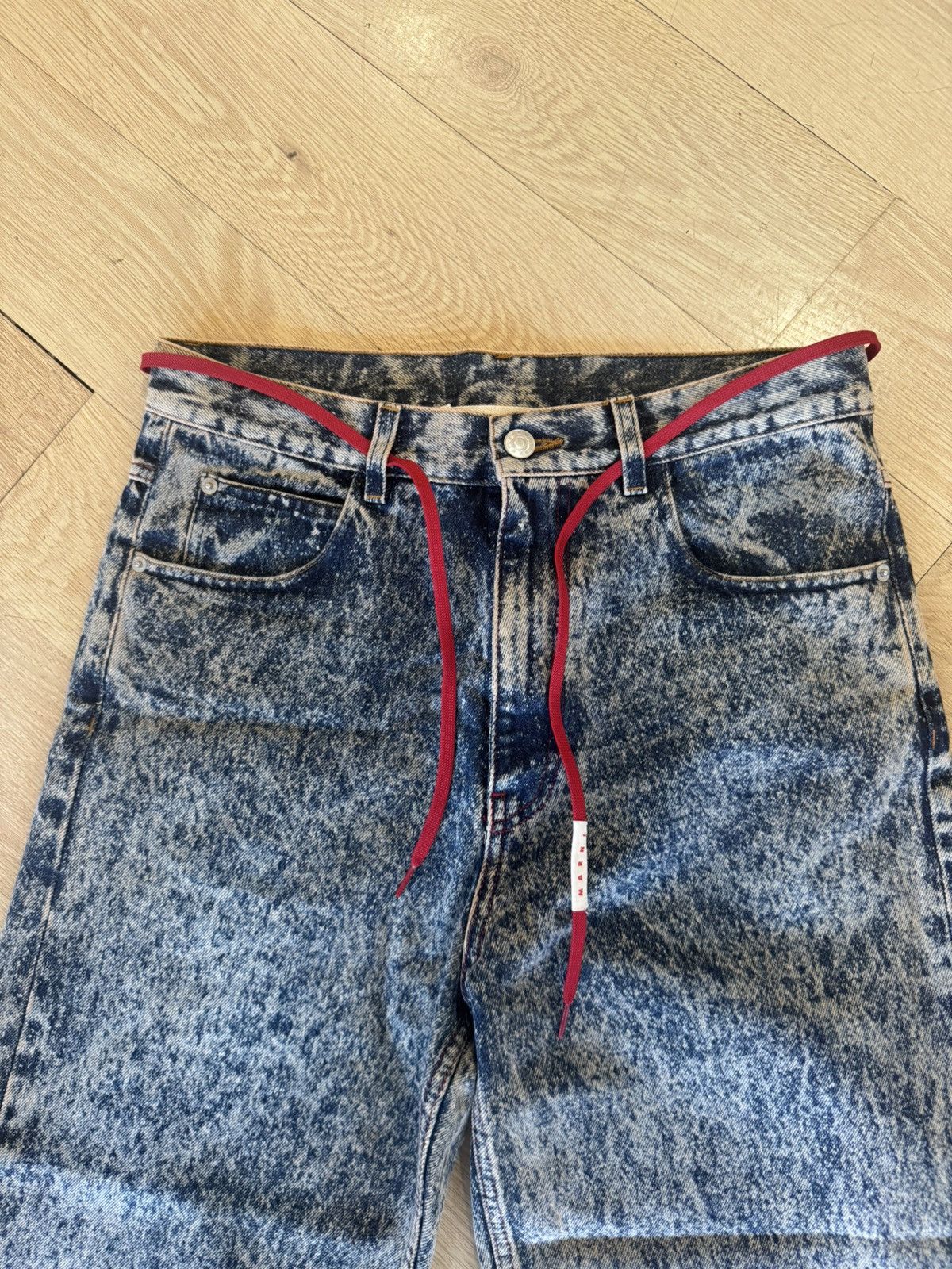 Marni Marni Flaired Marble Dyed Frayed Jeans Size US 31 - 3 Thumbnail