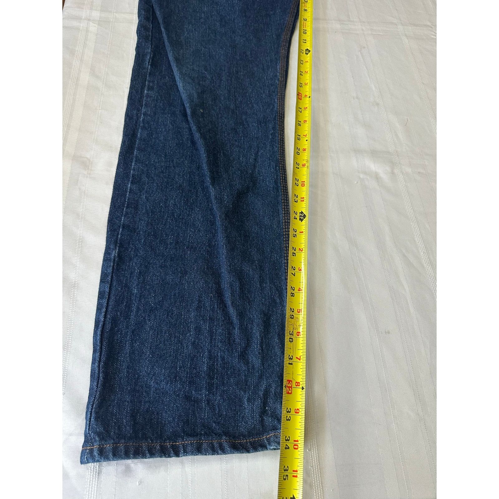 Original Chuck ORIGIN USA Men’s Dark Indigo Jeans Standard Straight Leg Fit Size US 36 / EU 52 - 11 Thumbnail