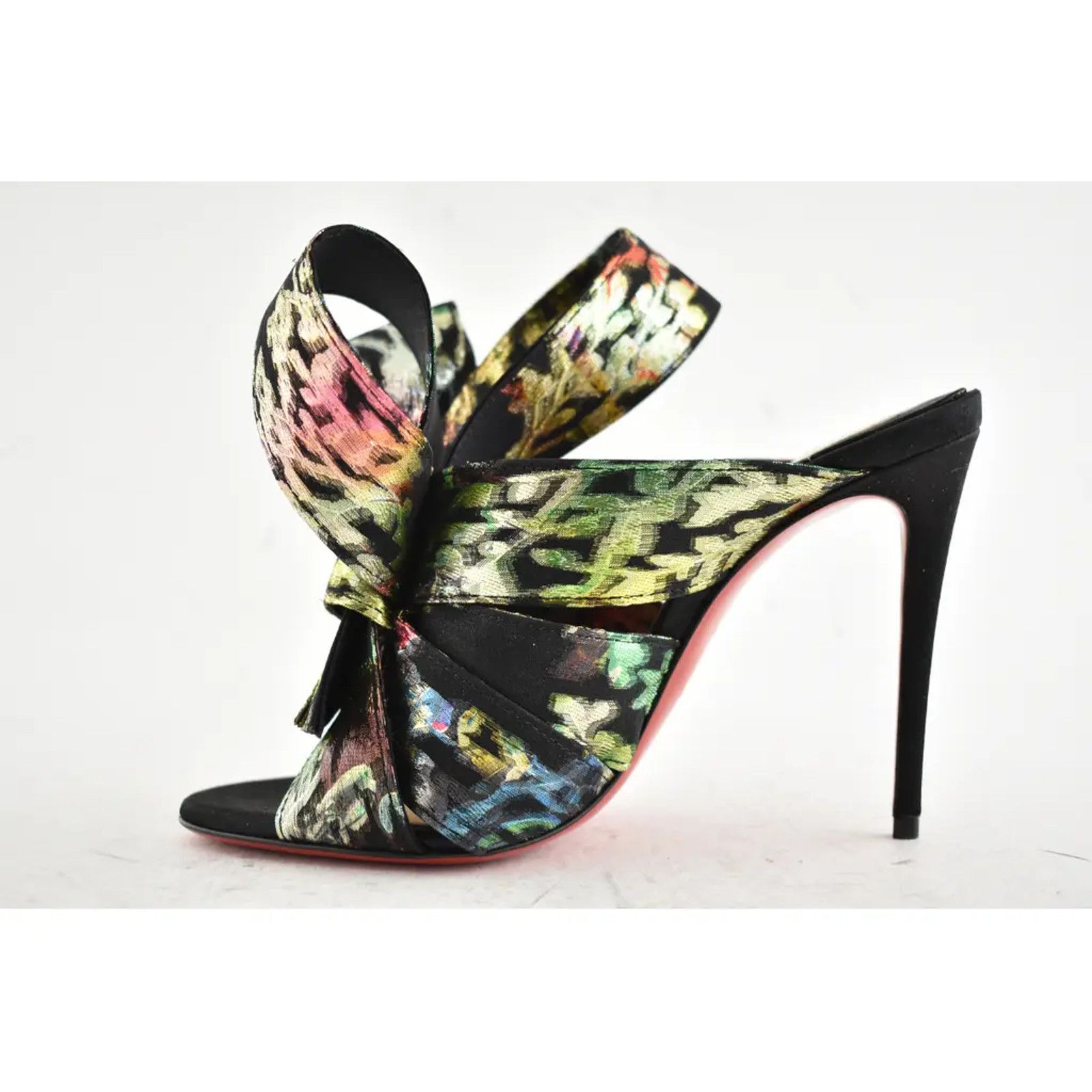 Christian Louboutin Samouraissa 100 Black Backless Sandal Mule Heel Pump 36.5 Size US 6.5 / IT 36.5 - 6 Thumbnail