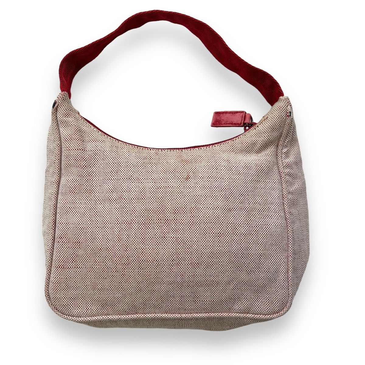 Prada Prada Red Canvas Shoulder Bag Size ONE SIZE - 2 Thumbnail