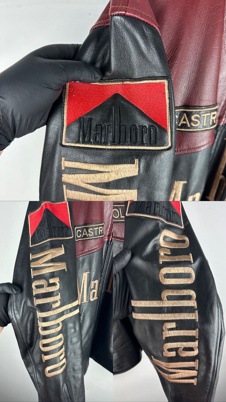 Marlboro Vintage Rare Marlboro Racing Leather Jacket Brando Size US XXL / EU 58 / 5 - 10 Thumbnail