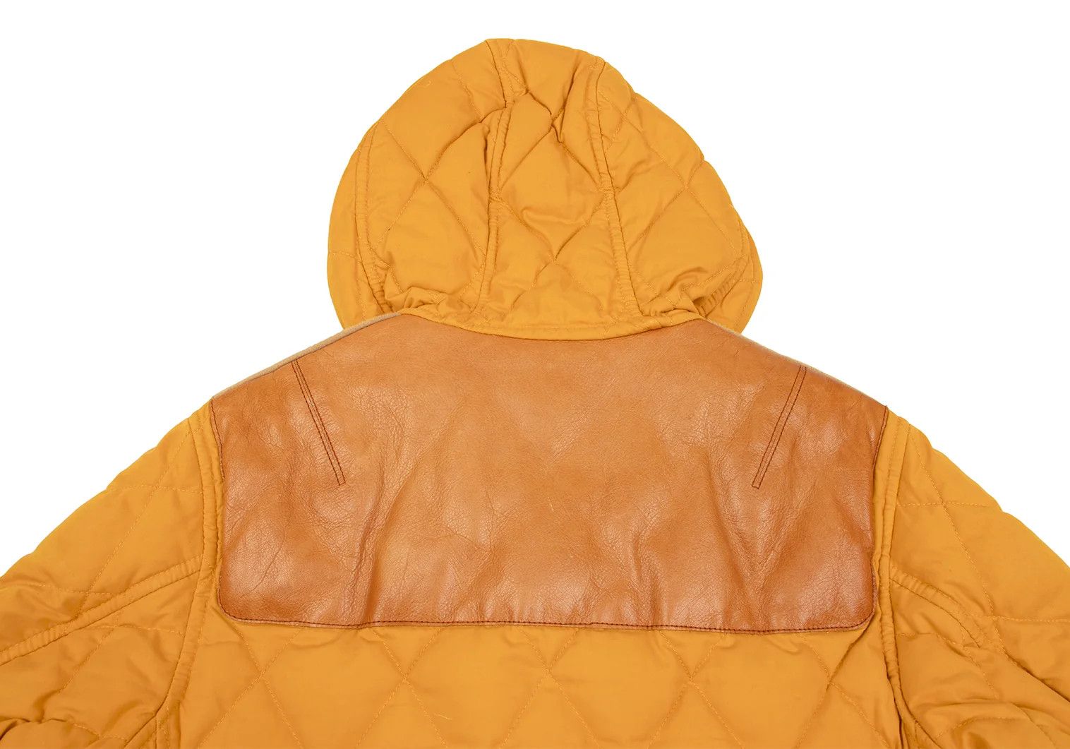 Junya Watanabe Quilted Down Hooded Jacket in Orange Brown XS Size US XS / EU 42 / 0 - 16 Thumbnail