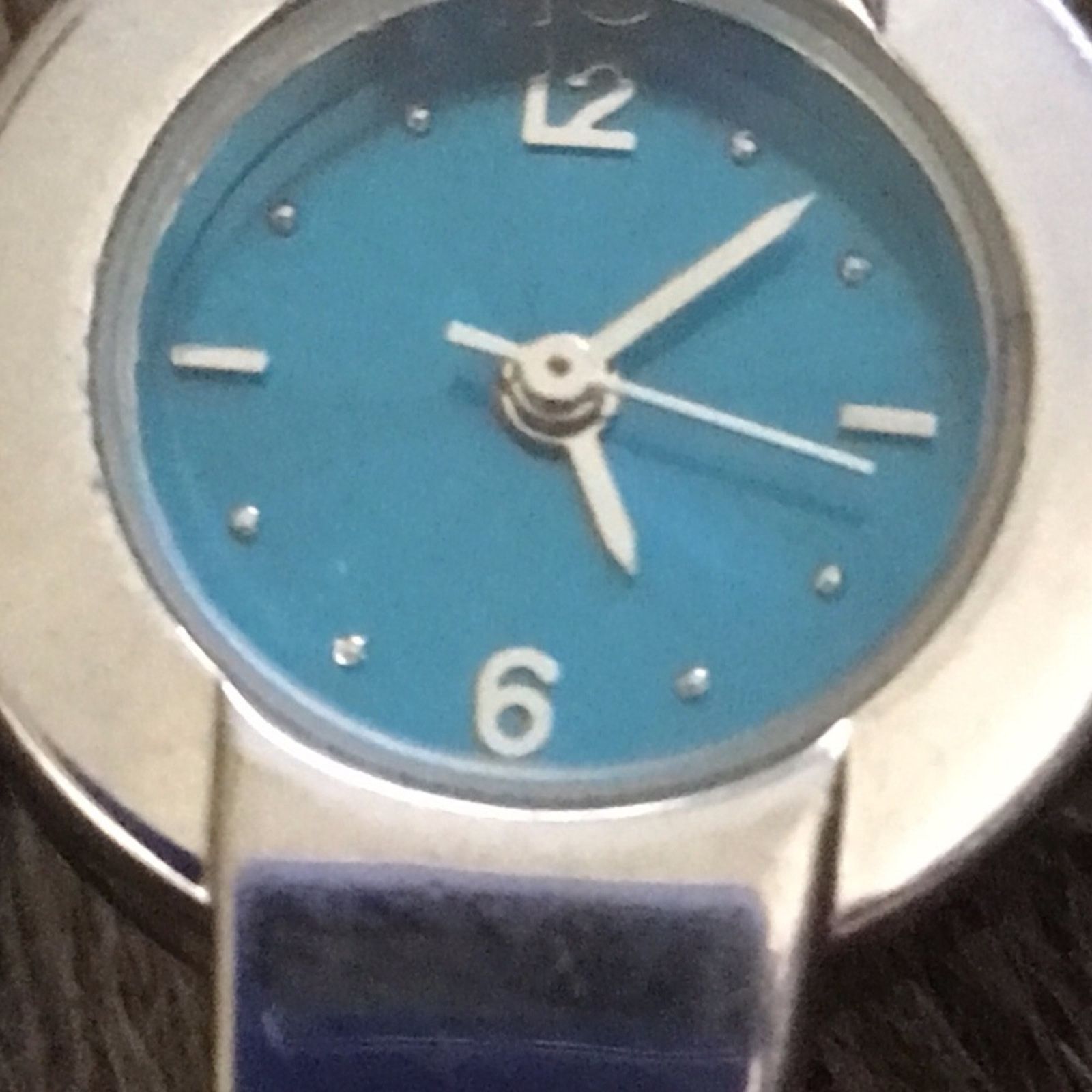 Faded Glory Ladies Faded Glory silver tone blue face watch Size ONE SIZE - 3 Thumbnail