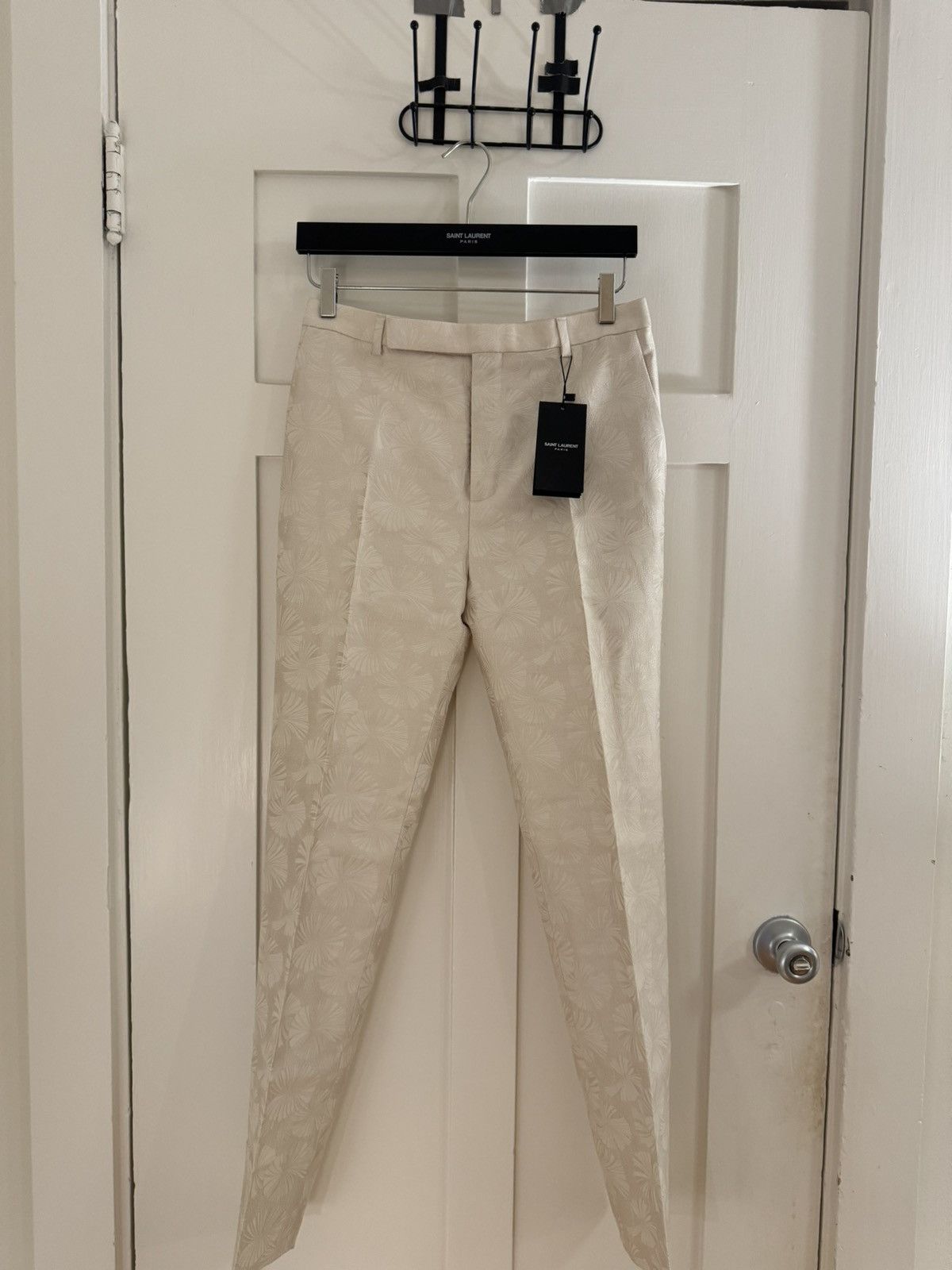 Saint Laurent Paris Saint Laurent Paris SS21 Jacquard Wool-Silk Blend Trouser Size US 29 - 2 Thumbnail