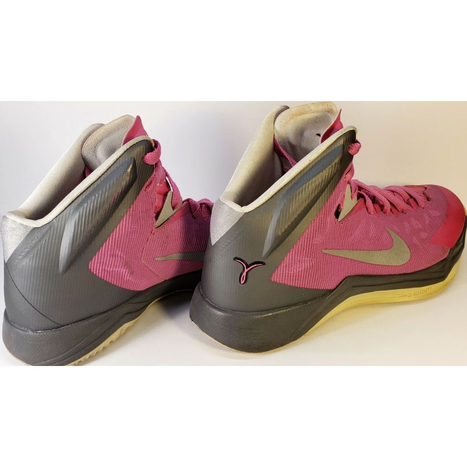 Nike Nike Zoom Hyperquickness Women's US 9.5M Pink Breast Cancer Ribbon 603514600 Shoes Size US 10 / IT 40 - 6 Thumbnail